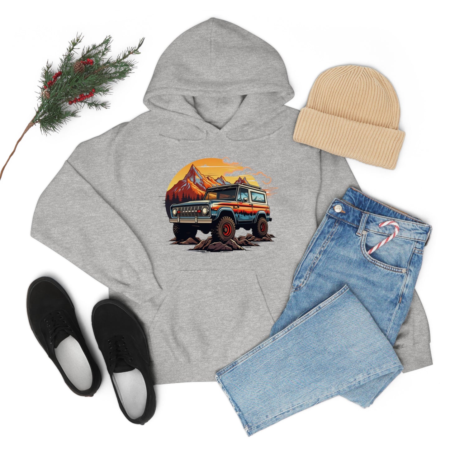 Retro, Rugged Charm, Unisex Heavy Blend Hooded Sweatshirt