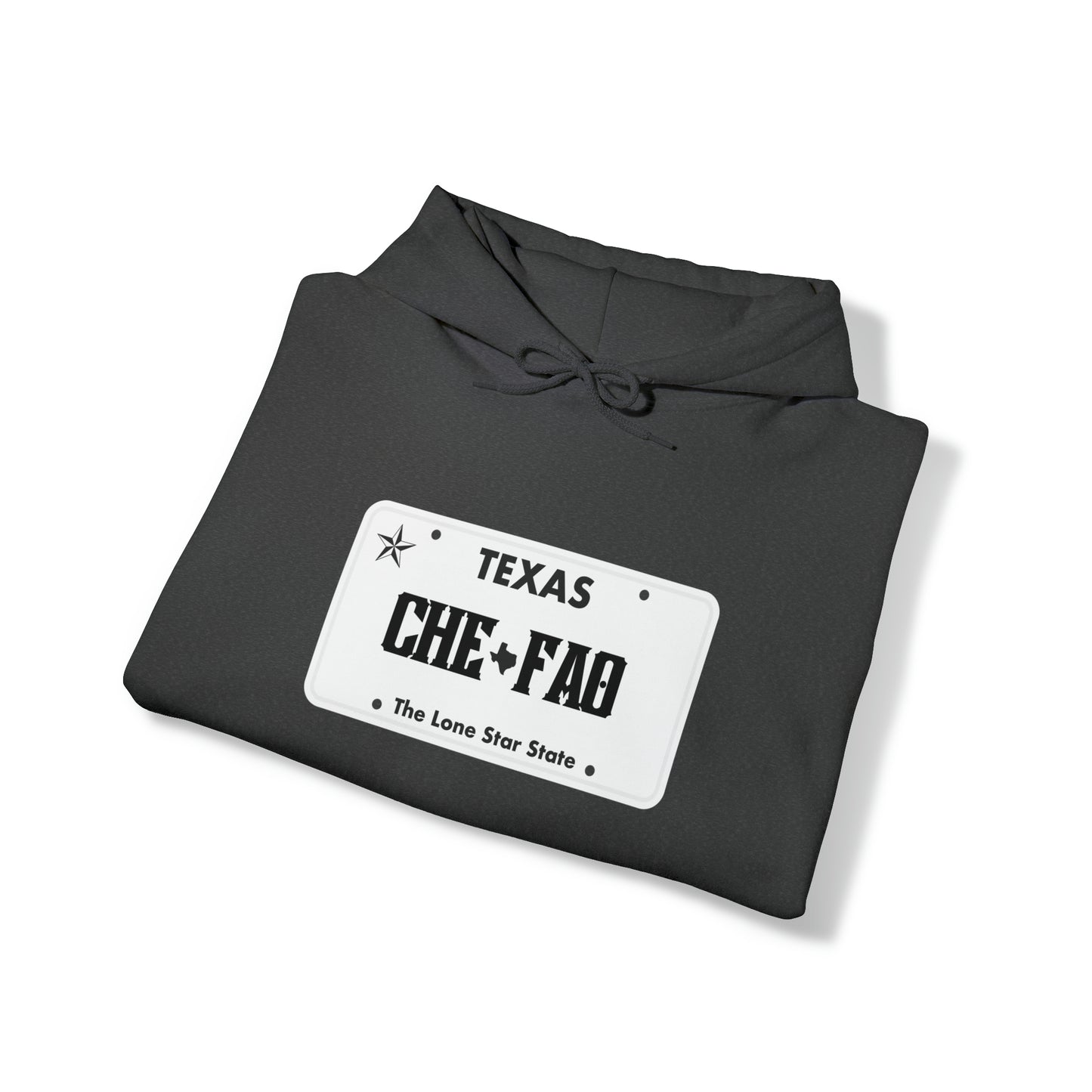 Chefao Texas License Plate I, Unisex Heavy Blend Hooded Sweatshirt