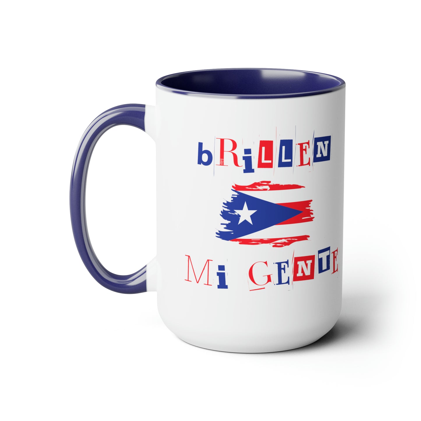 Brillen Mi Gente Puerto Rico I, Two-Tone Coffee Mugs, 15oz