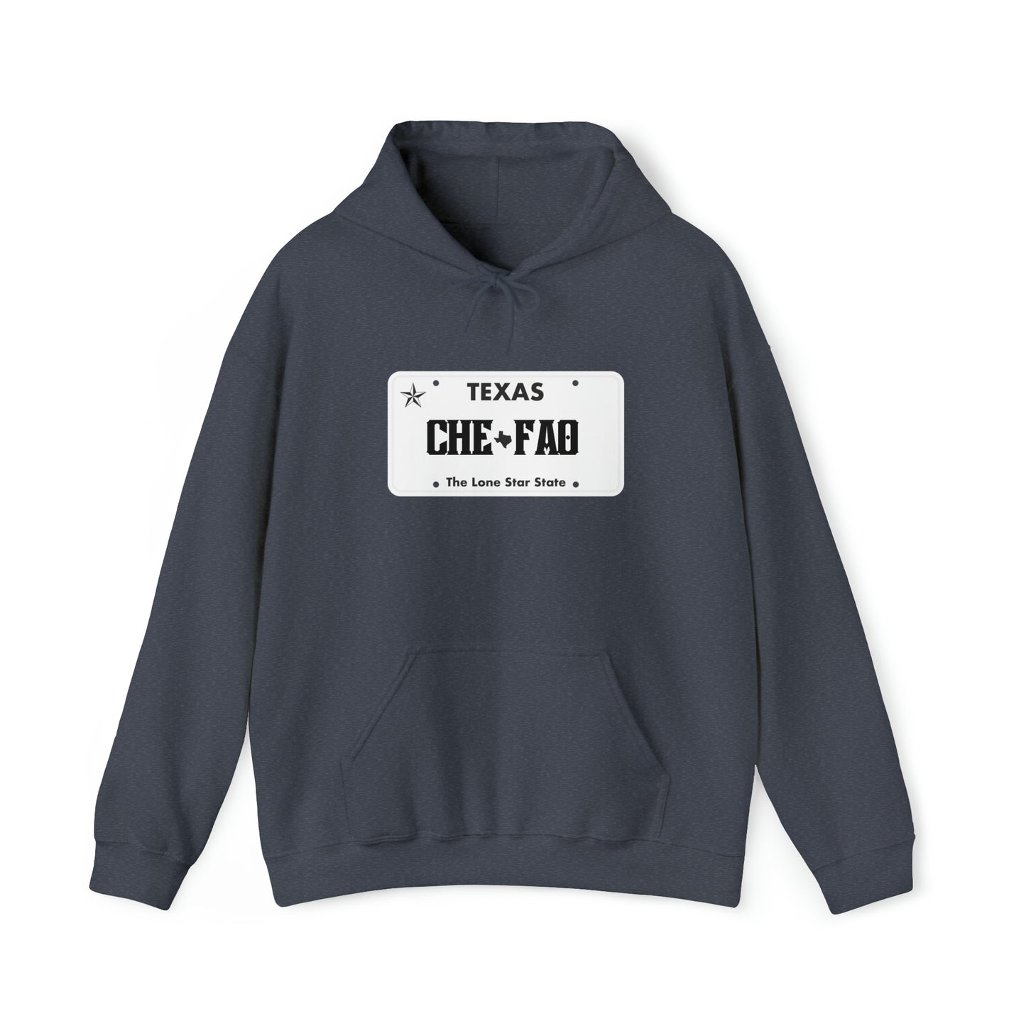 Chefao Texas License Plate I, Unisex Heavy Blend Hooded Sweatshirt