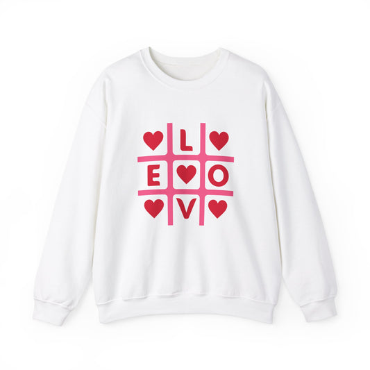 Chefao Love Tic Tac Toe I, Unisex Heavy Blend™ Crewneck Sweatshirt