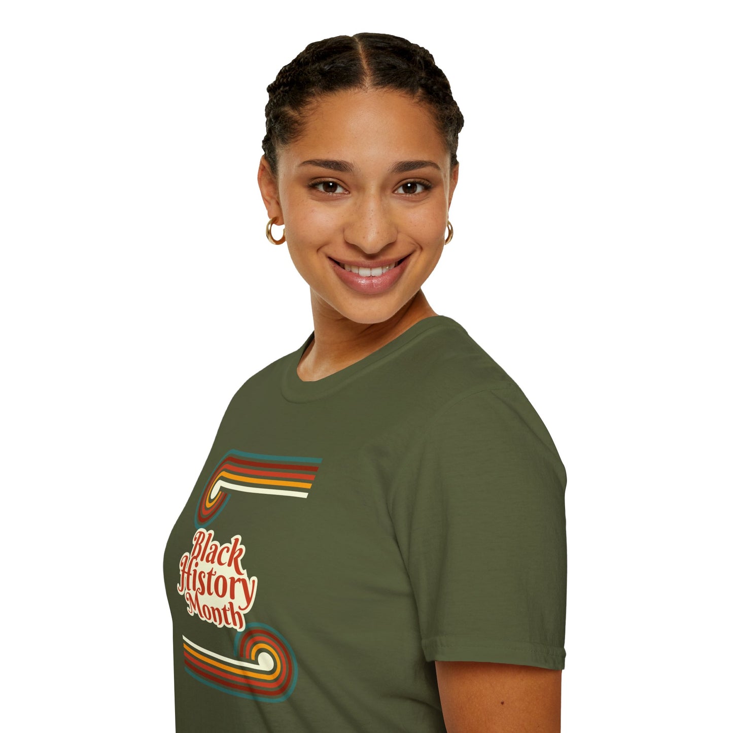 Chefao Retro Black History Month Emblem I, Unisex Softstyle T-Shirt