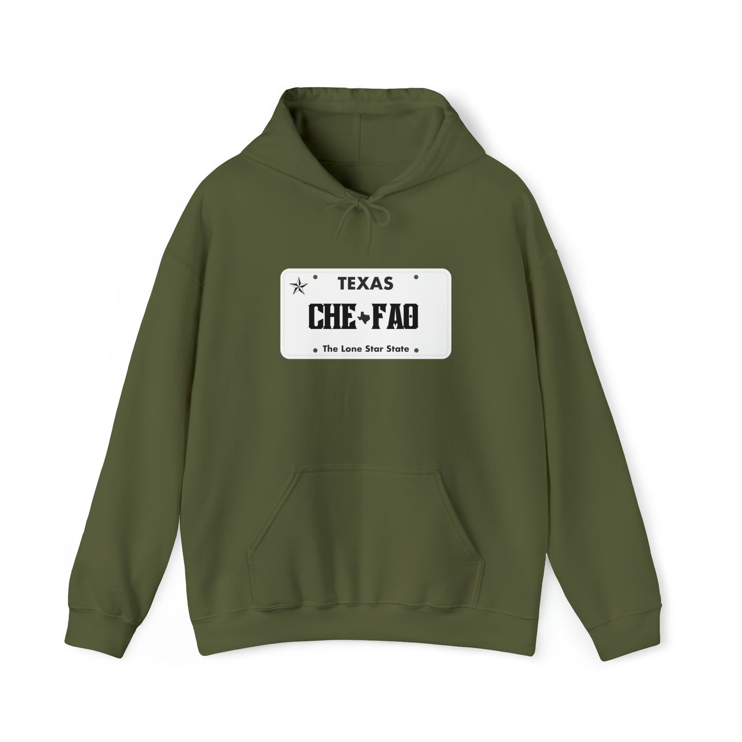 Chefao Texas License Plate I, Unisex Heavy Blend Hooded Sweatshirt