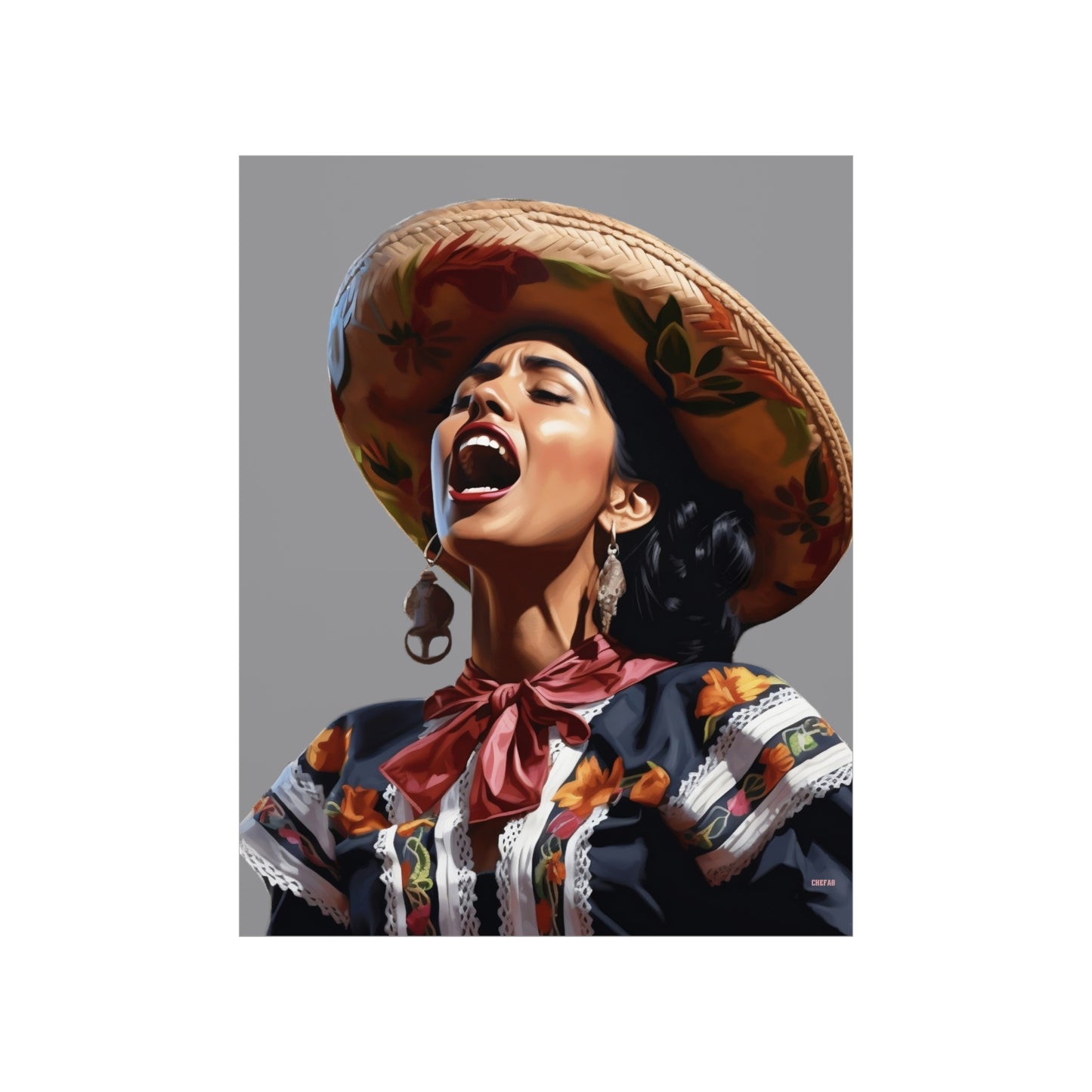 Mariachi Woman, Premium Matte Vertical Posters