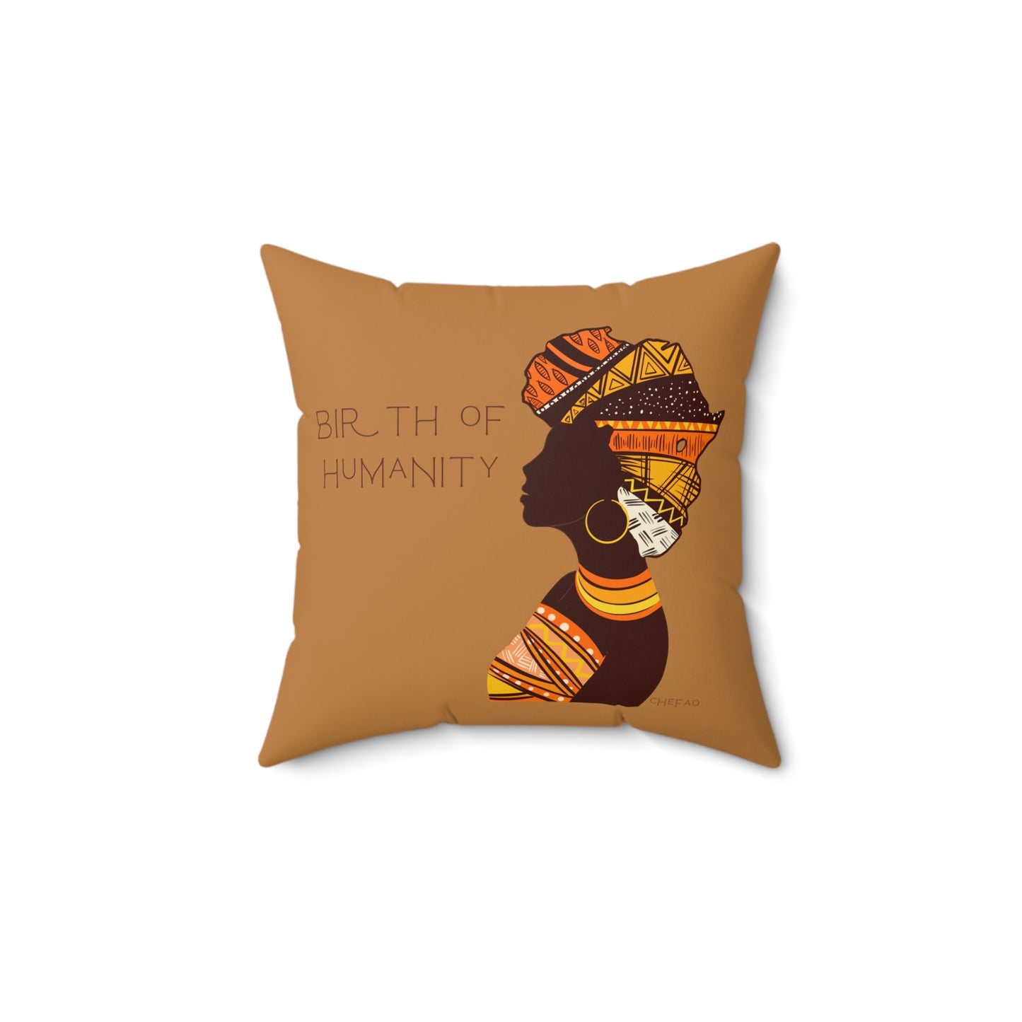 Birth of Humanity™ I, Spun Polyester Square Pillow