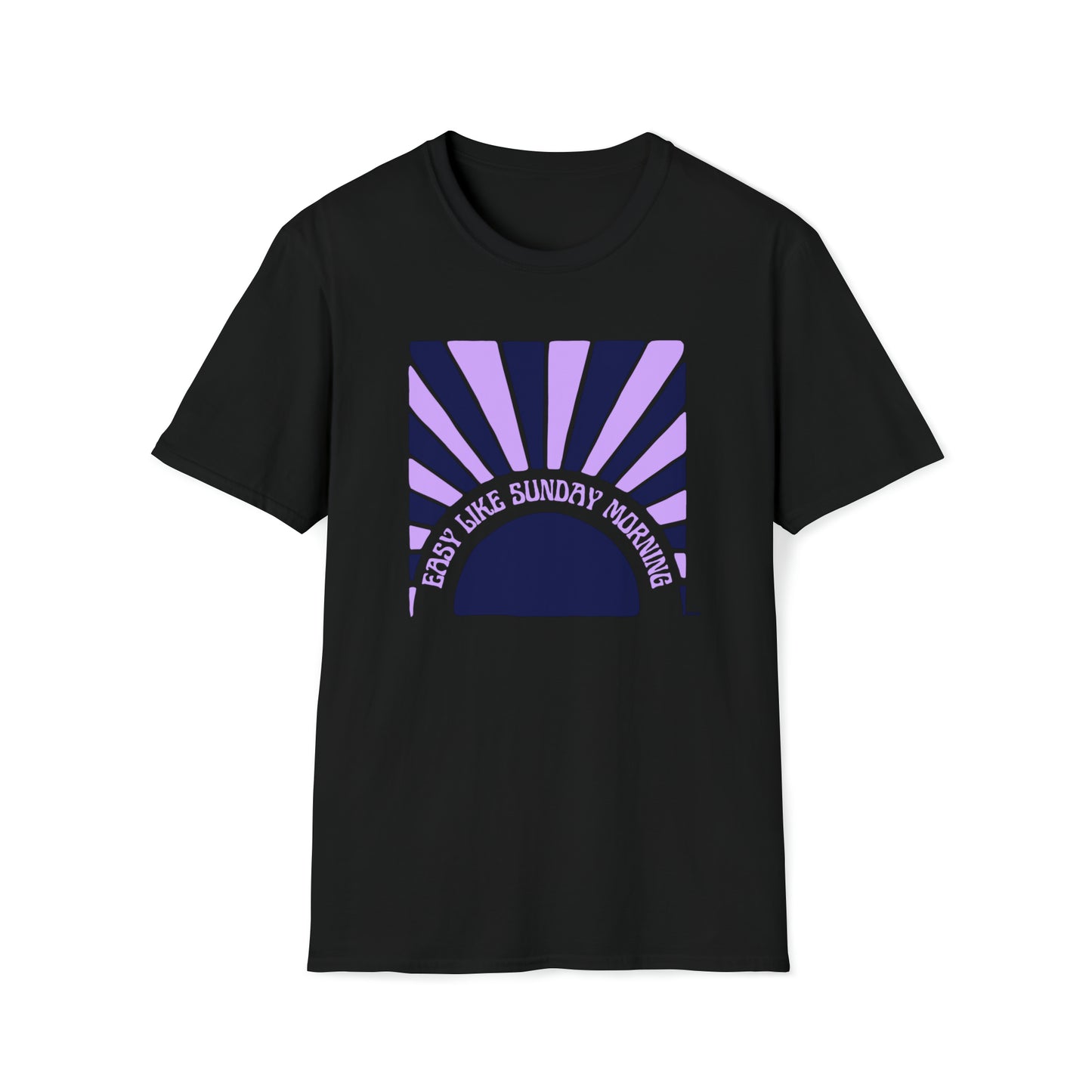 Easy Like Sunday Morning Purple, Unisex Softstyle T-Shirt