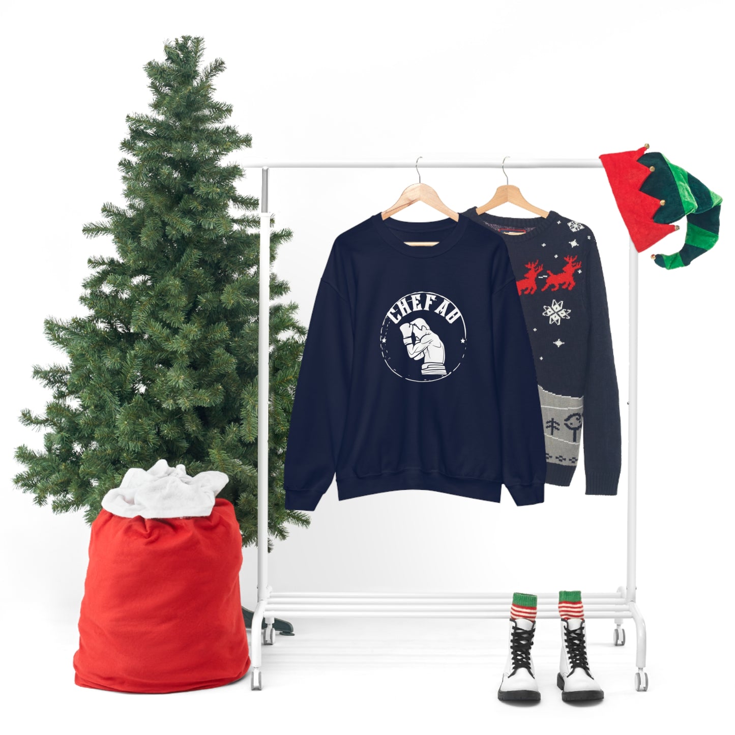 Chefao Boxer I, Unisex Heavy Blend Crewneck Sweatshirt