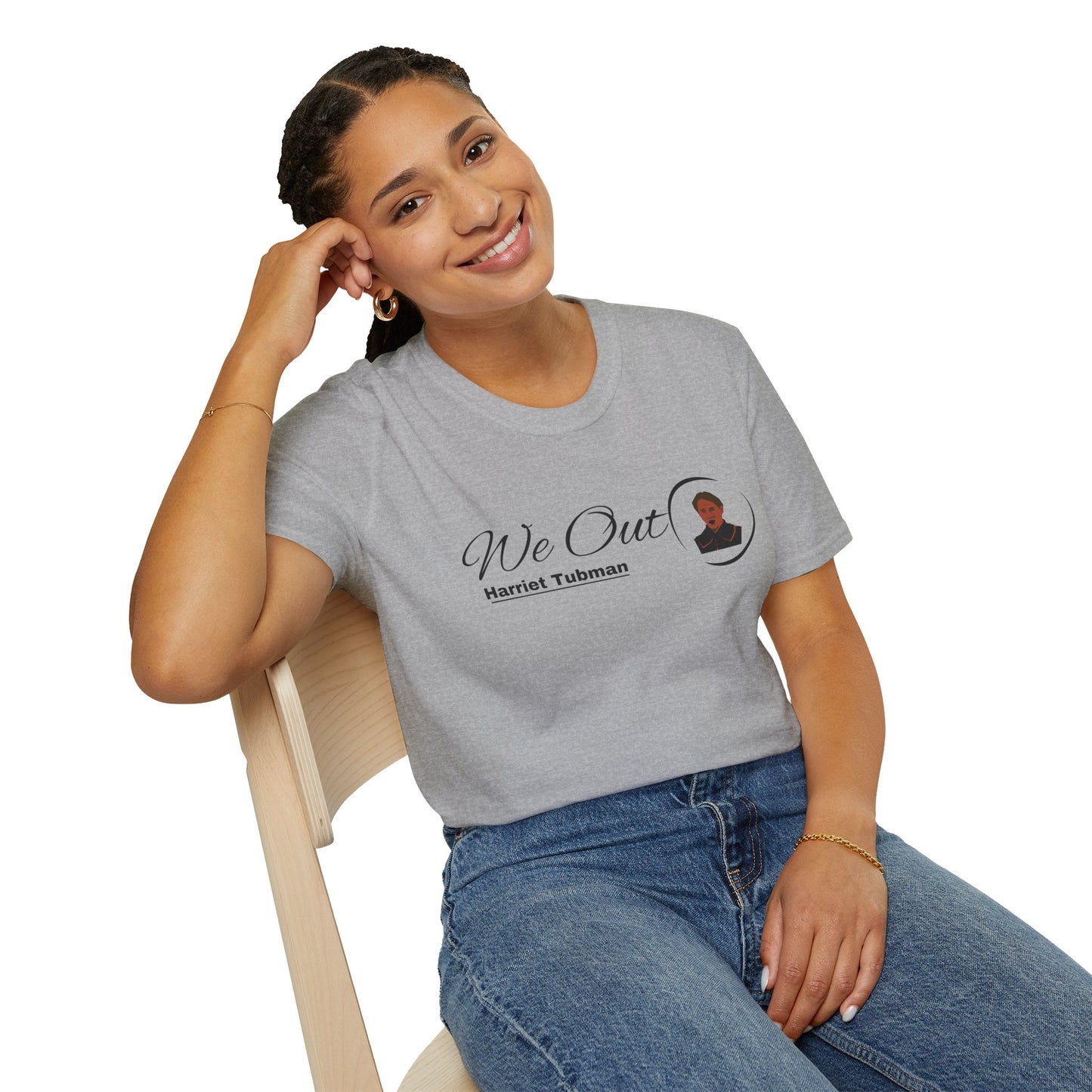 Harriet Tubman "We Out", Unisex Softstyle T-Shirt