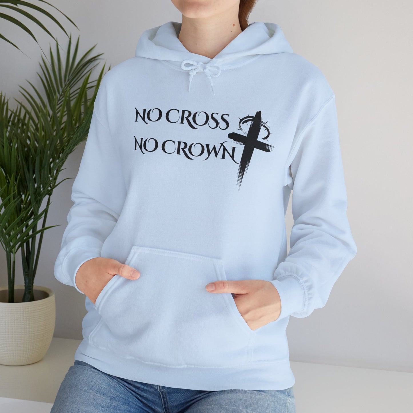 No Cross No Crown, Unisex Heavy Blend™ Hooded Sweatshirt