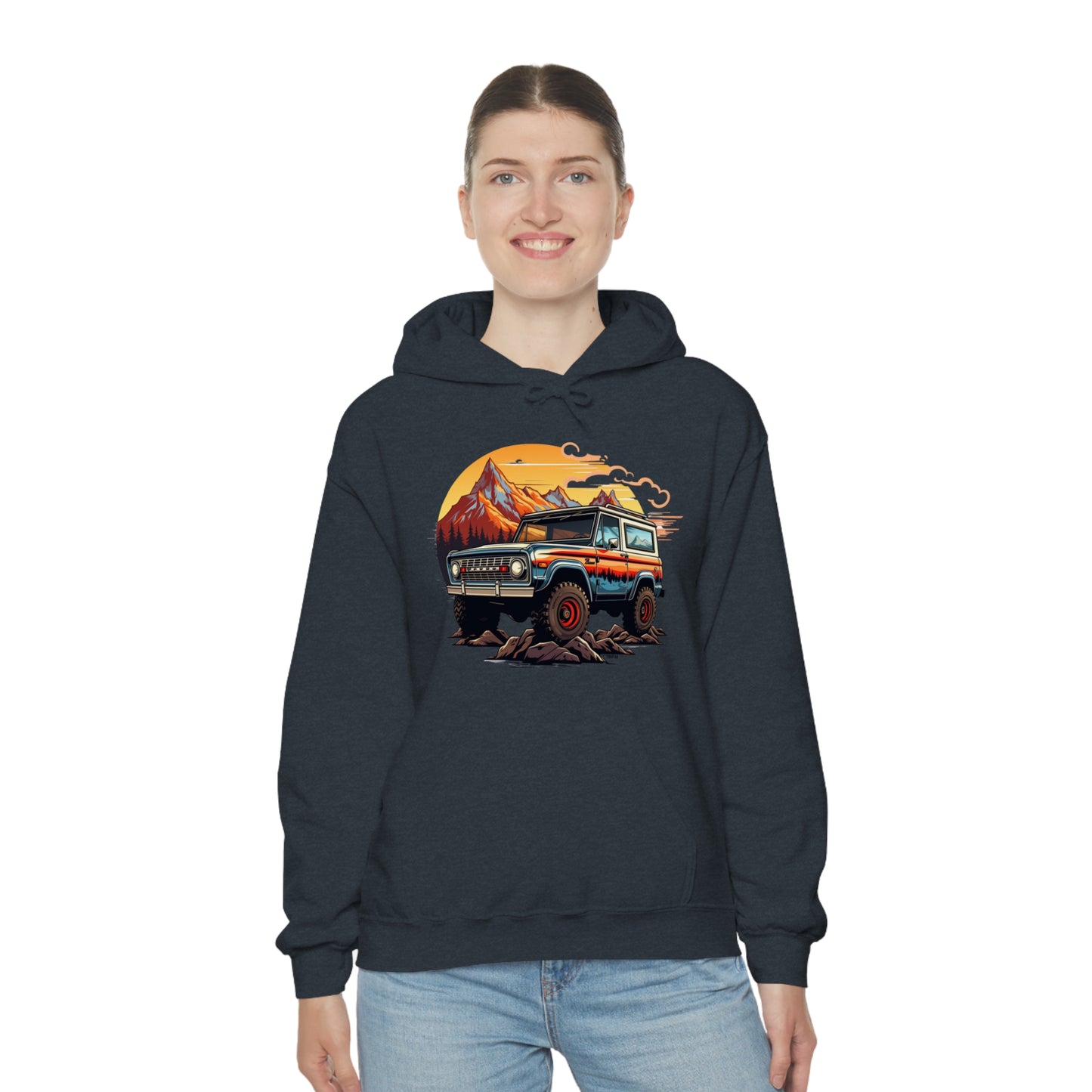 Retro, Rugged Charm, Unisex Heavy Blend Hooded Sweatshirt