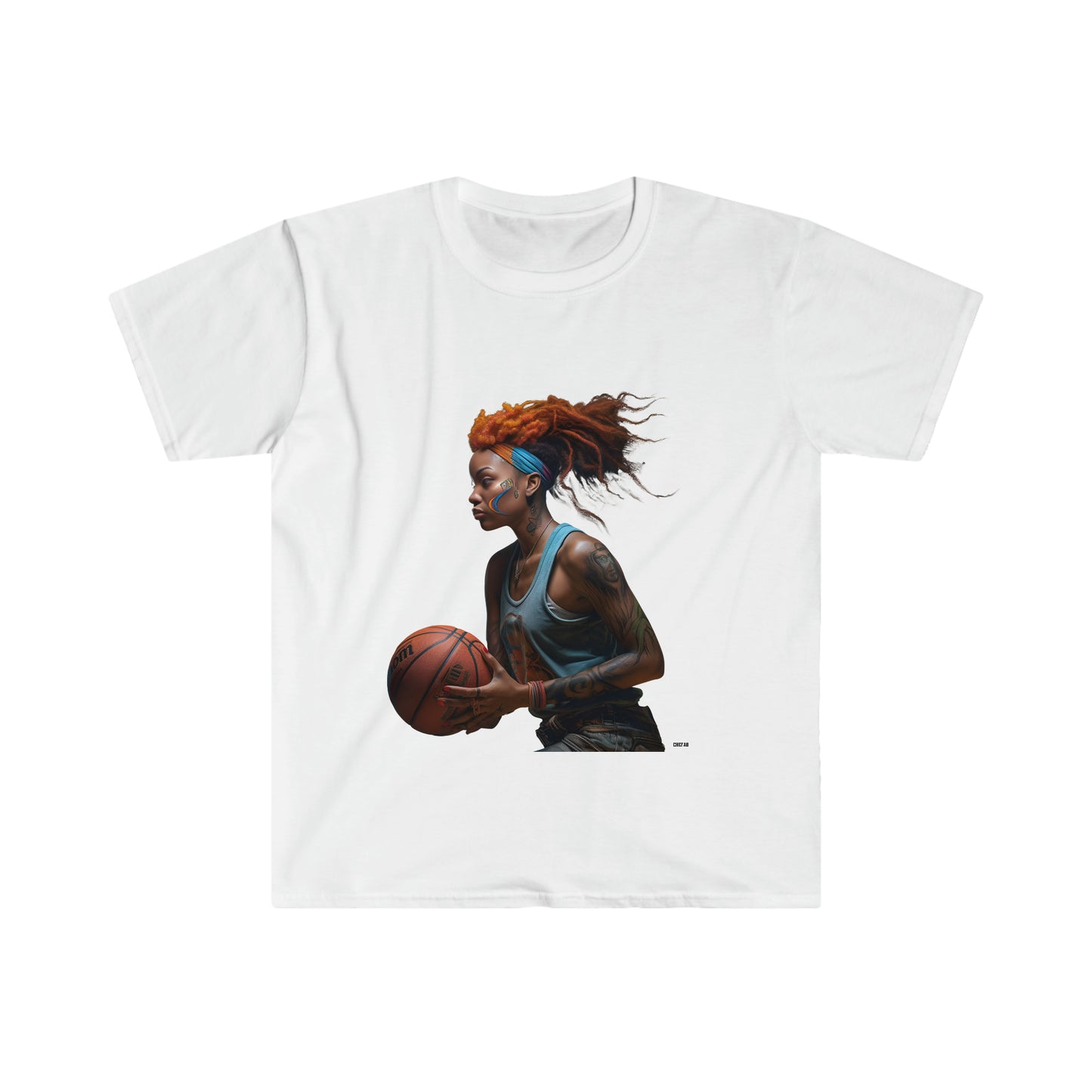 Basketball Flair, Unisex Softstyle T-Shirt