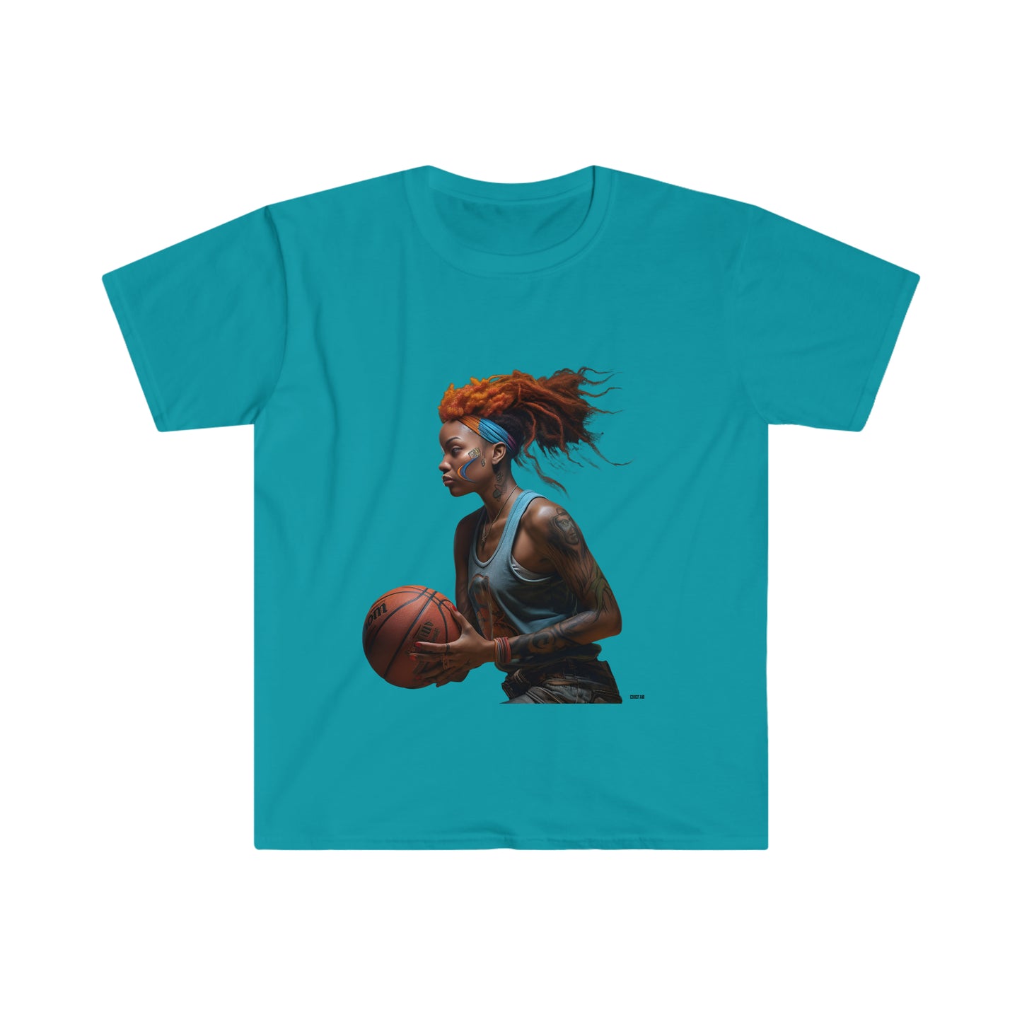 Basketball Flair, Unisex Softstyle T-Shirt