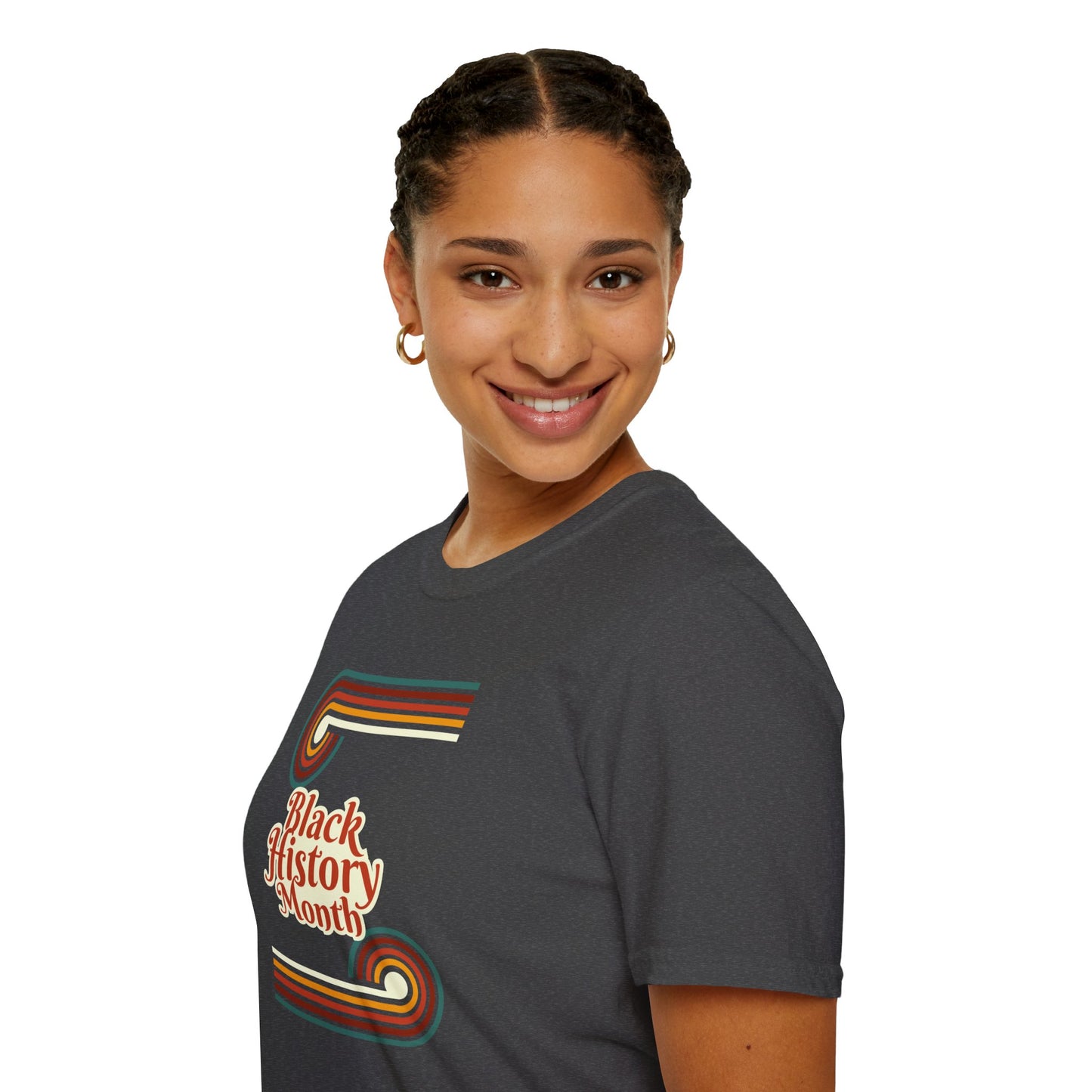 Chefao Retro Black History Month Emblem I, Unisex Softstyle T-Shirt