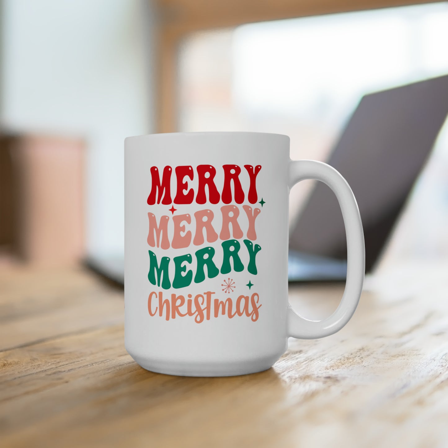 Merry Christmas II, Ceramic Mug 15oz