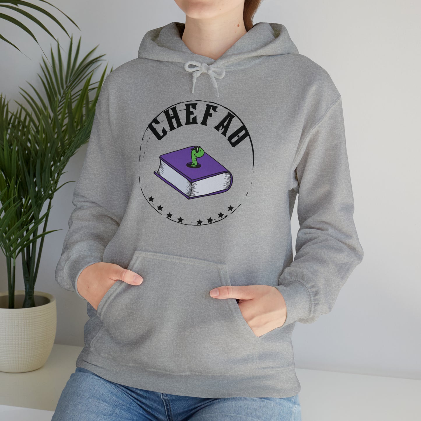 Chefao Bookworm I, Unisex Heavy Blend Hooded Sweatshirt