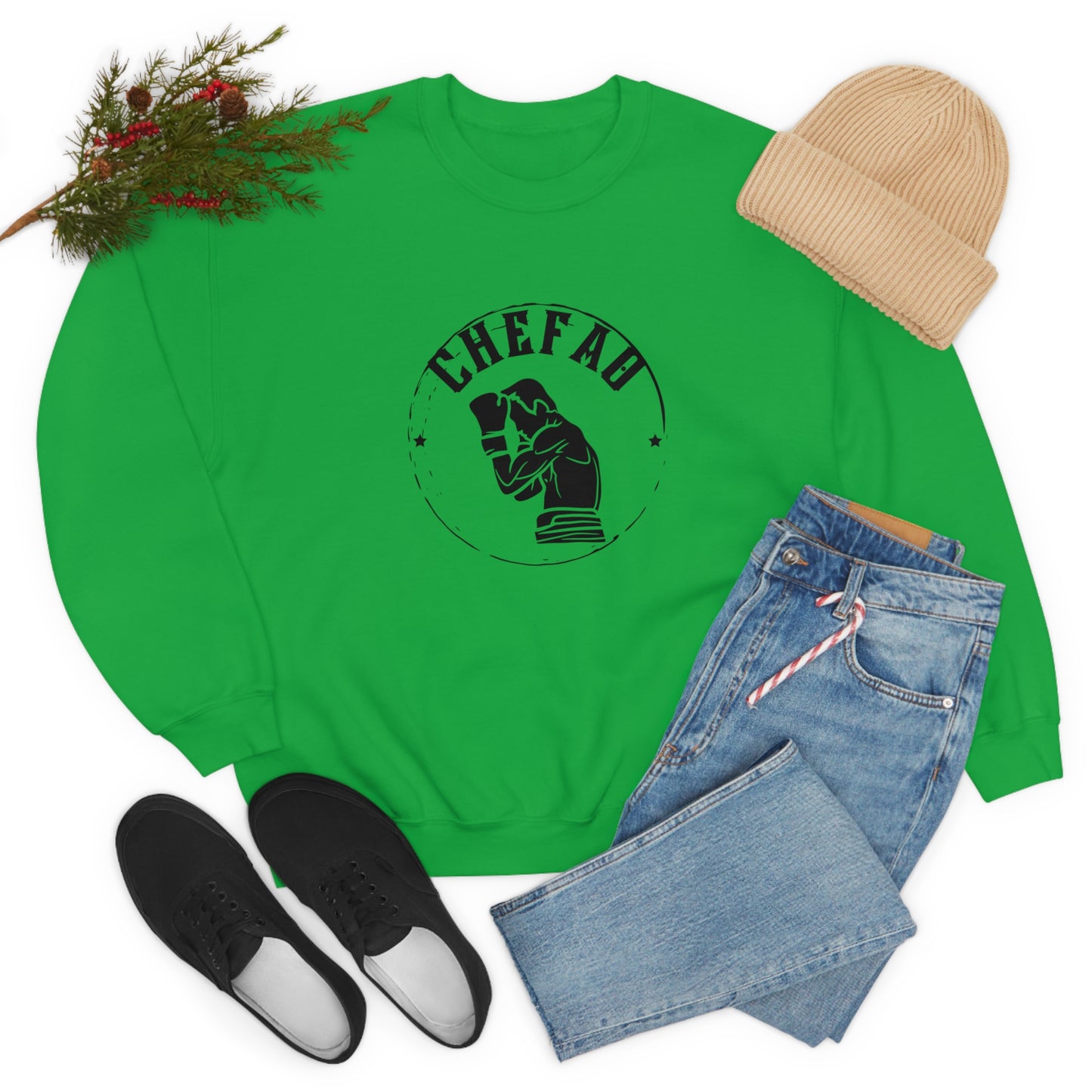 Chefao Boxer I, Unisex Heavy Blend Crewneck Sweatshirt