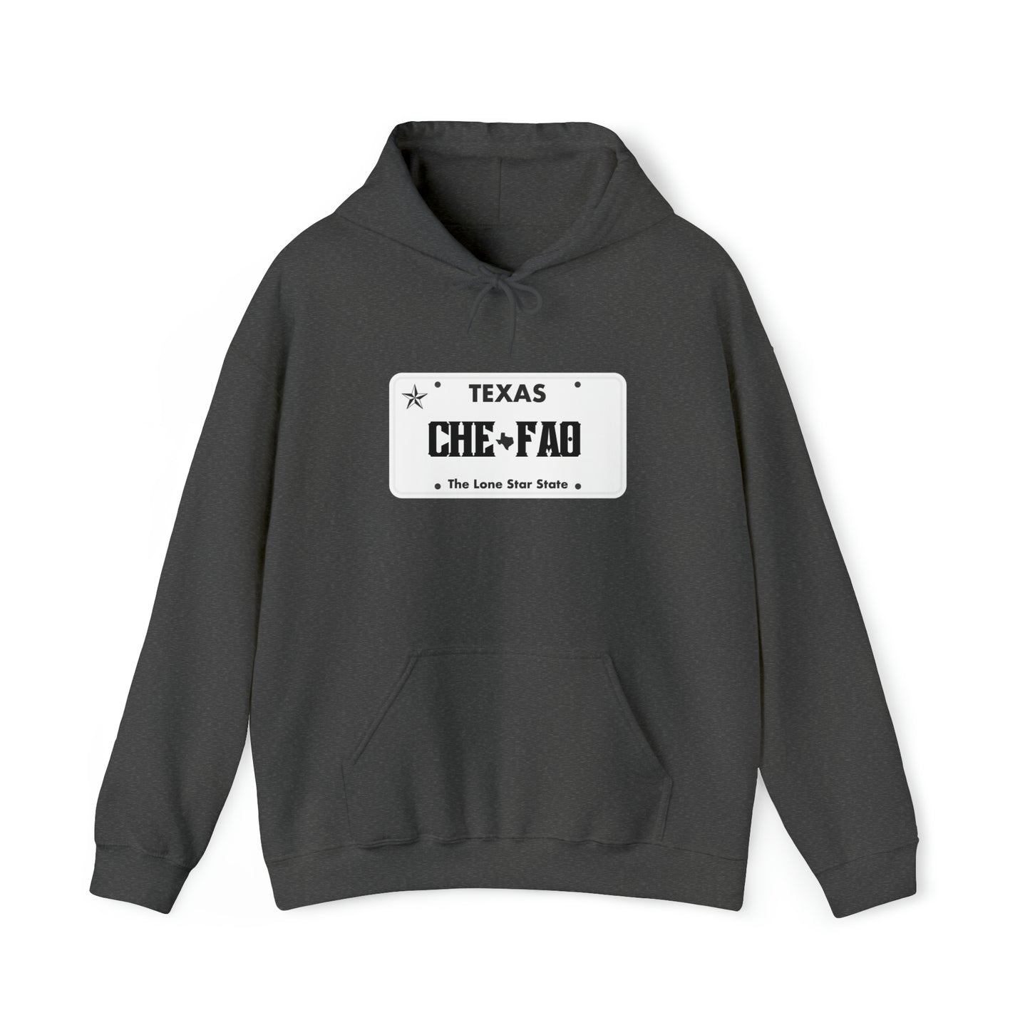 Chefao Texas License Plate I, Unisex Heavy Blend Hooded Sweatshirt