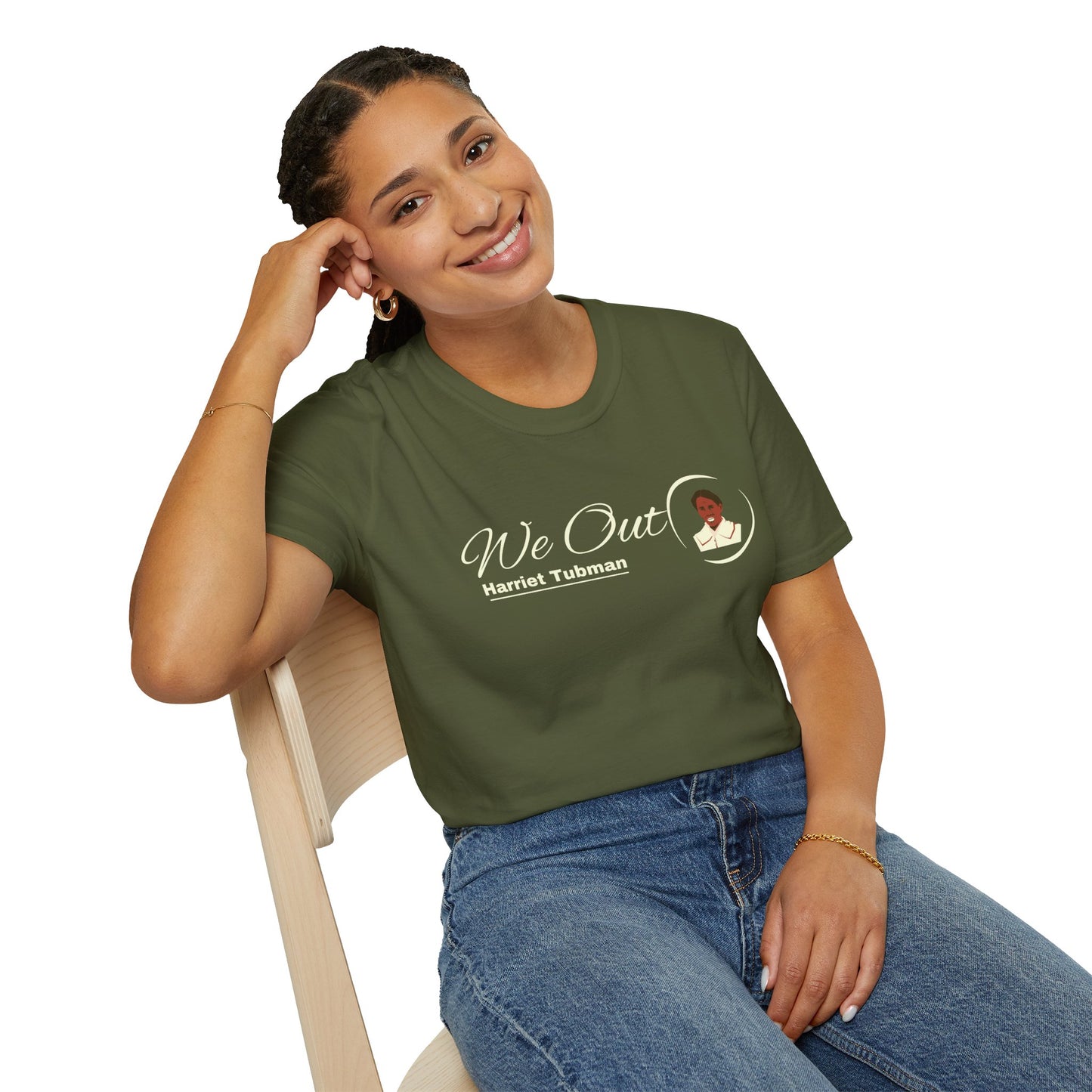 Harriet Tubman "We Out", Unisex Softstyle T-Shirt