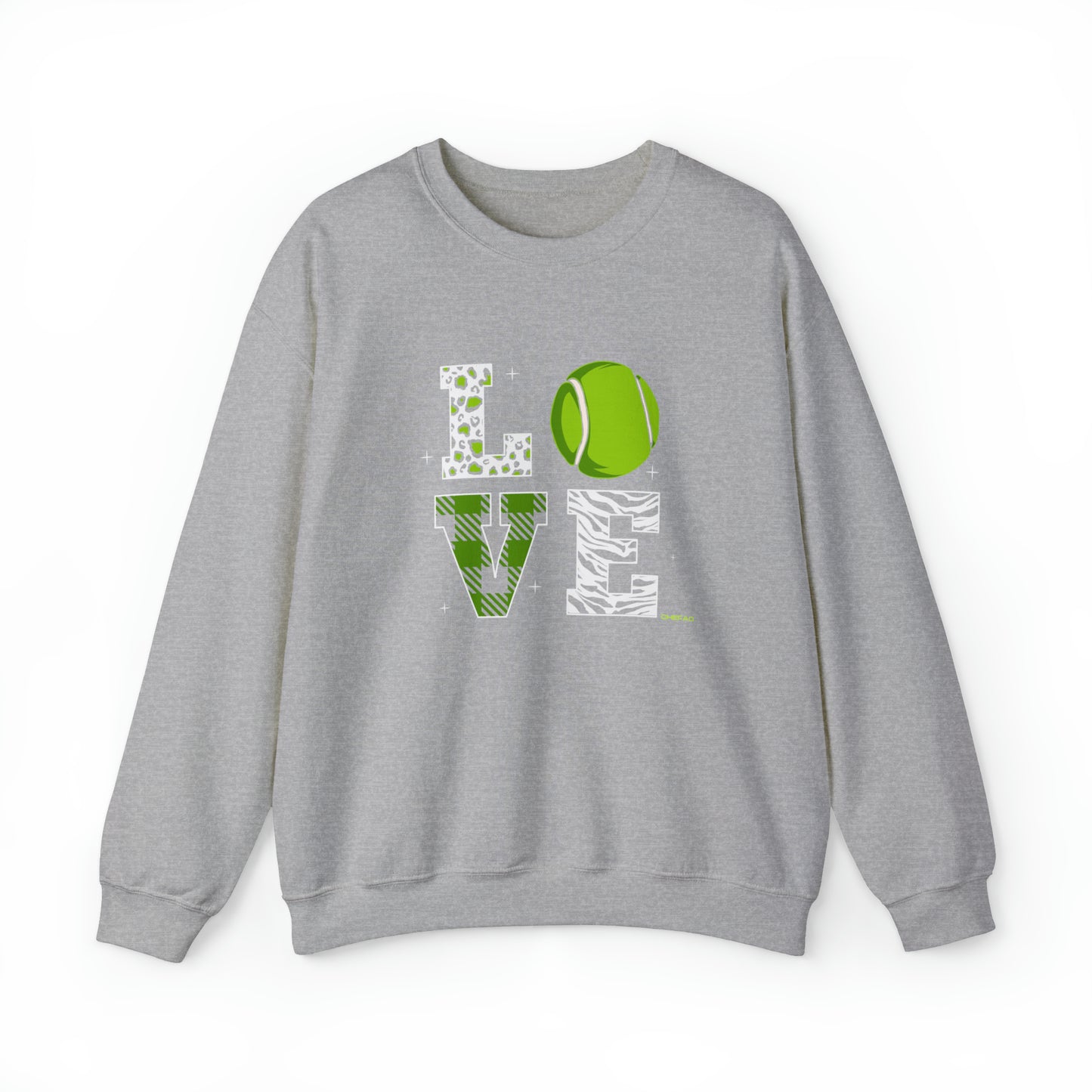 Chefao Love Tennis I, Unisex Heavy Blend Crewneck Sweatshirt