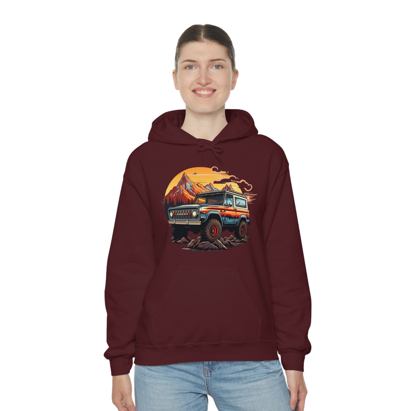 Retro, Rugged Charm, Unisex Heavy Blend Hooded Sweatshirt