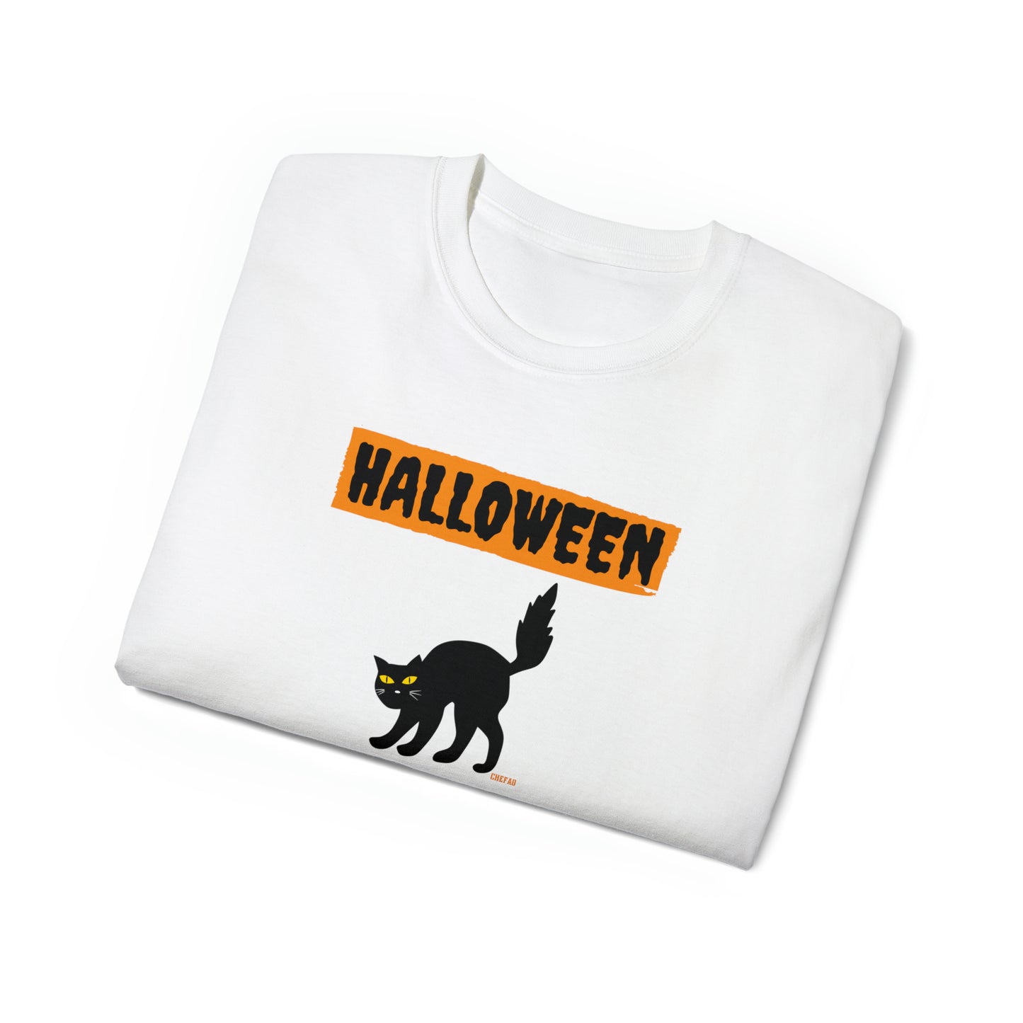 Halloween Cat, Unisex Ultra Cotton Tee