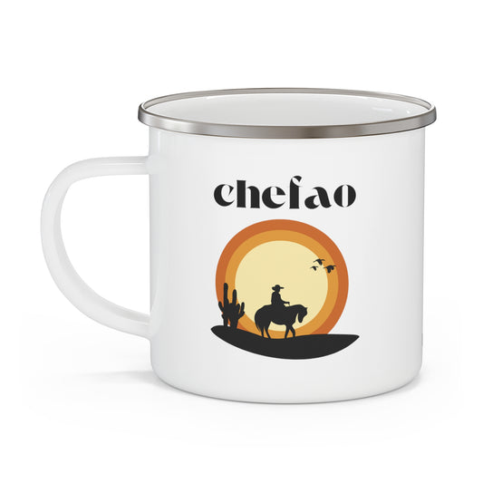 Chefao Cowboy VI, Enamel Camping Mug