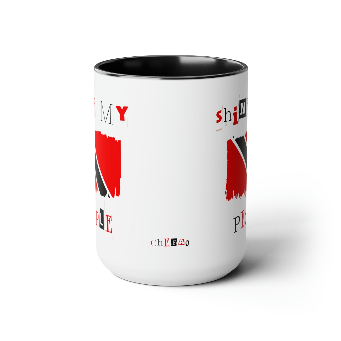 Shine My People Trinidad and Tobago I, Two-Tone Coffee Mugs, 15oz