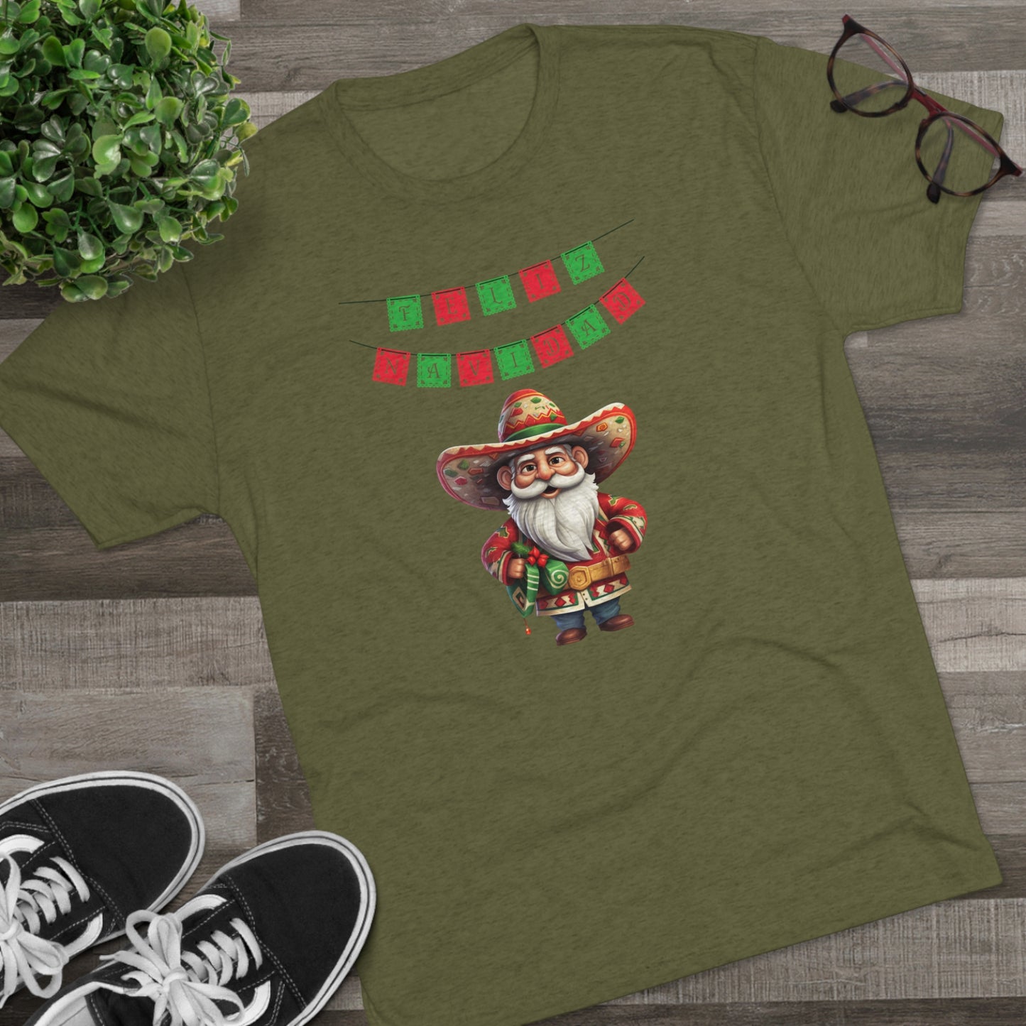 Feliz Navidad I, Unisex Tri-Blend Crew Tee