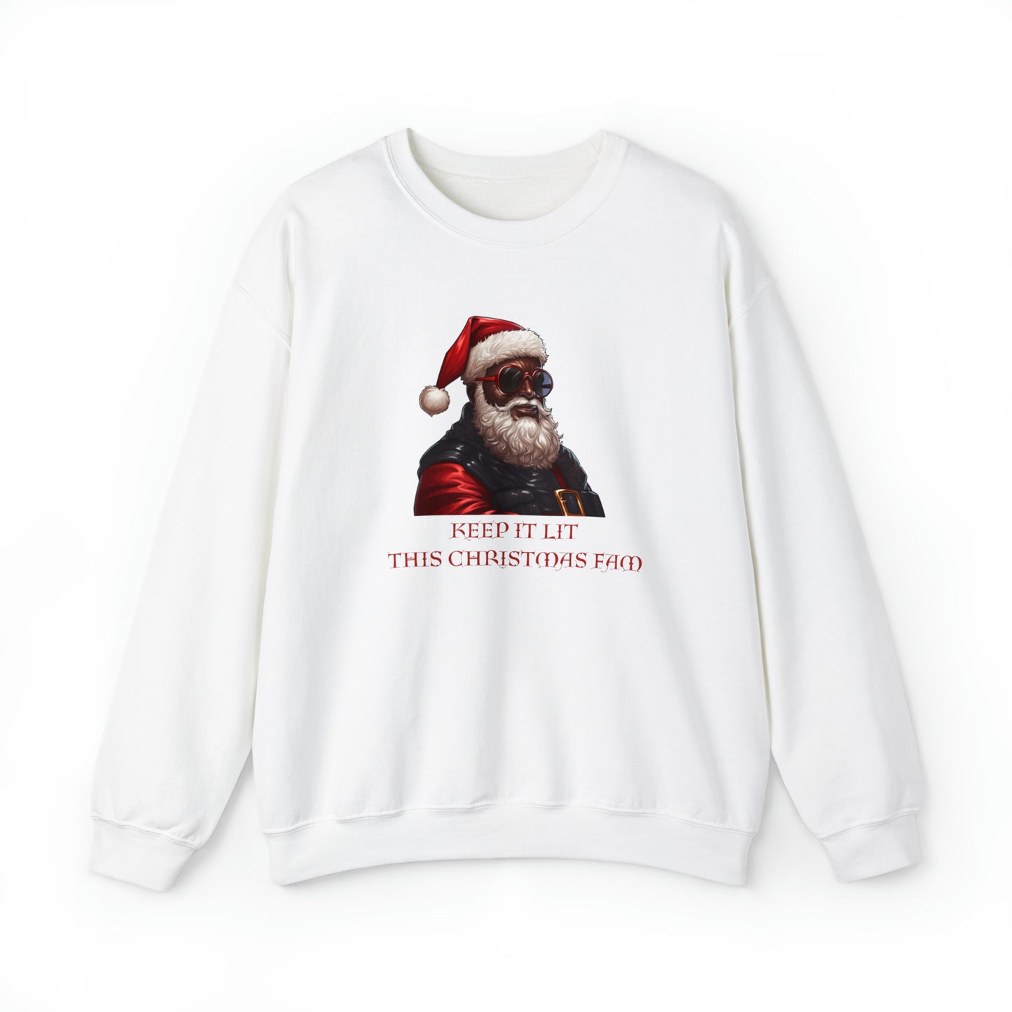 Keep It Lit This Christmas Fam, Unisex Heavy Blend Crewneck Sweatshirt