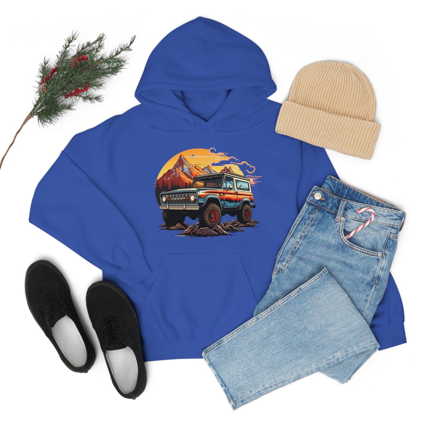Retro, Rugged Charm, Unisex Heavy Blend Hooded Sweatshirt