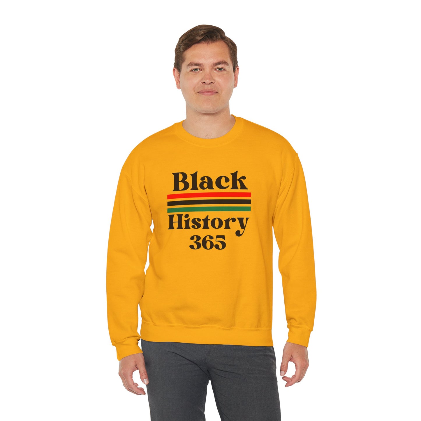 Chefao Black History 365, Unisex Heavy Blend™ Crewneck Sweatshirt
