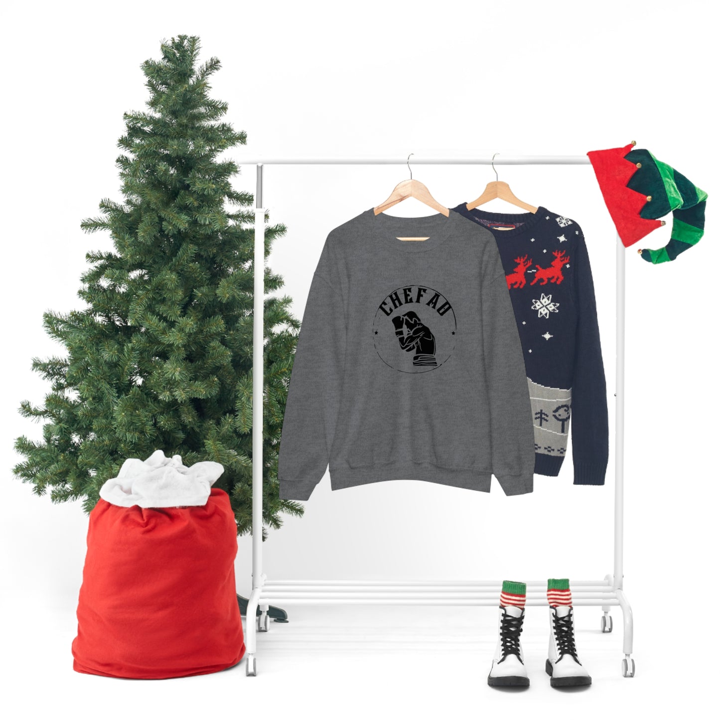 Chefao Boxer I, Unisex Heavy Blend Crewneck Sweatshirt
