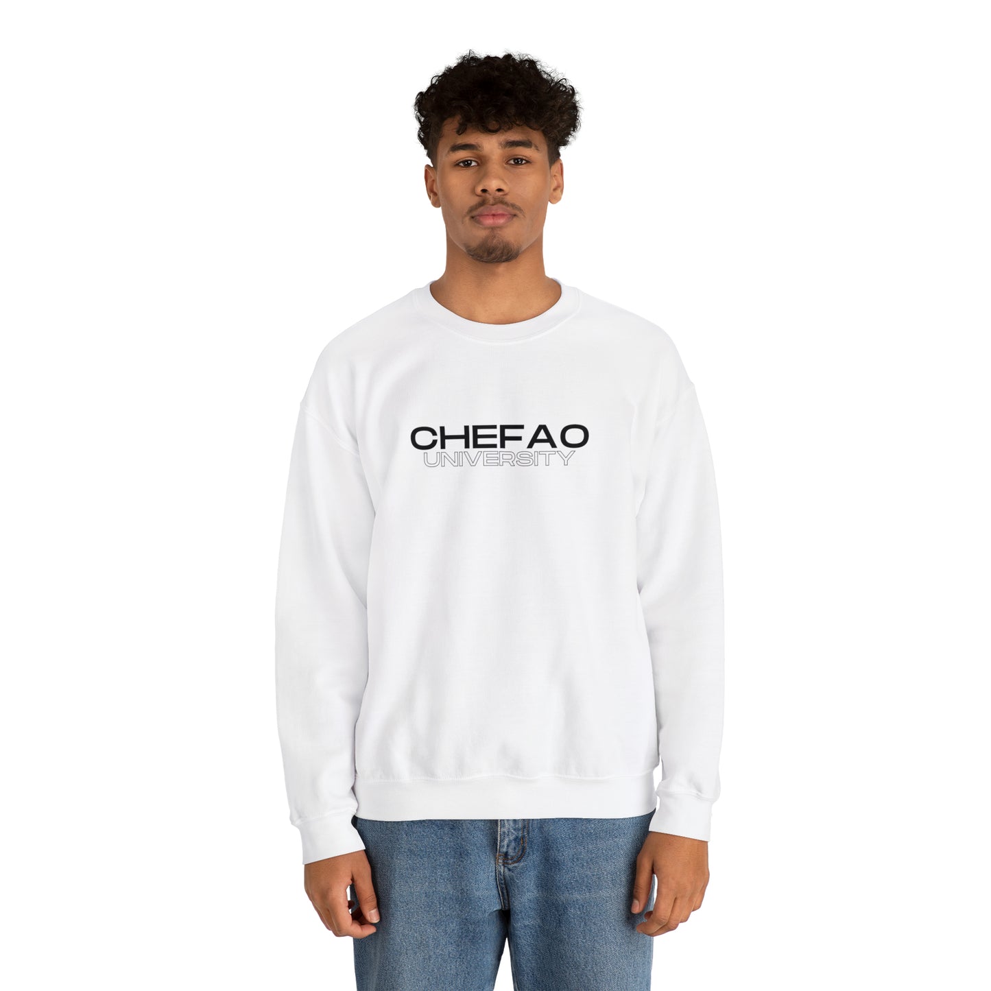 Chefao University I, Unisex Heavy Blend Crewneck Sweatshirt