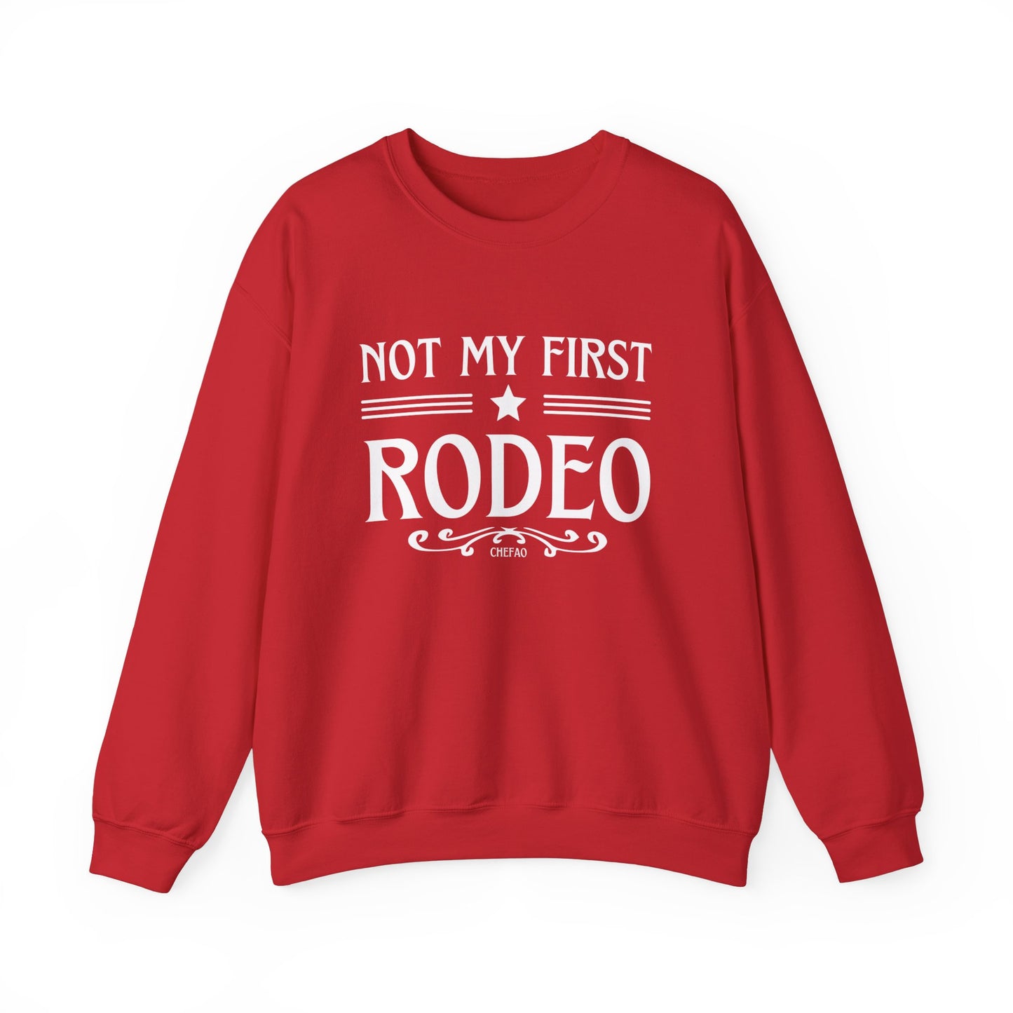 Not My First Rodeo, Unisex Heavy Blend Crewneck Sweatshirt