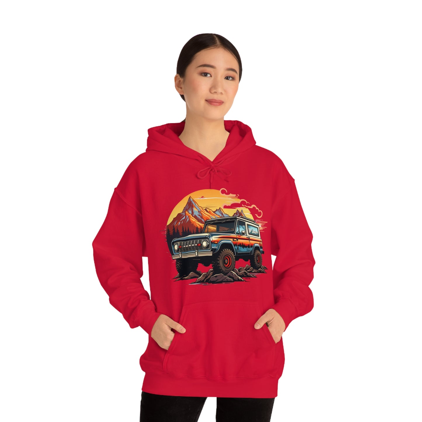 Retro, Rugged Charm, Unisex Heavy Blend Hooded Sweatshirt