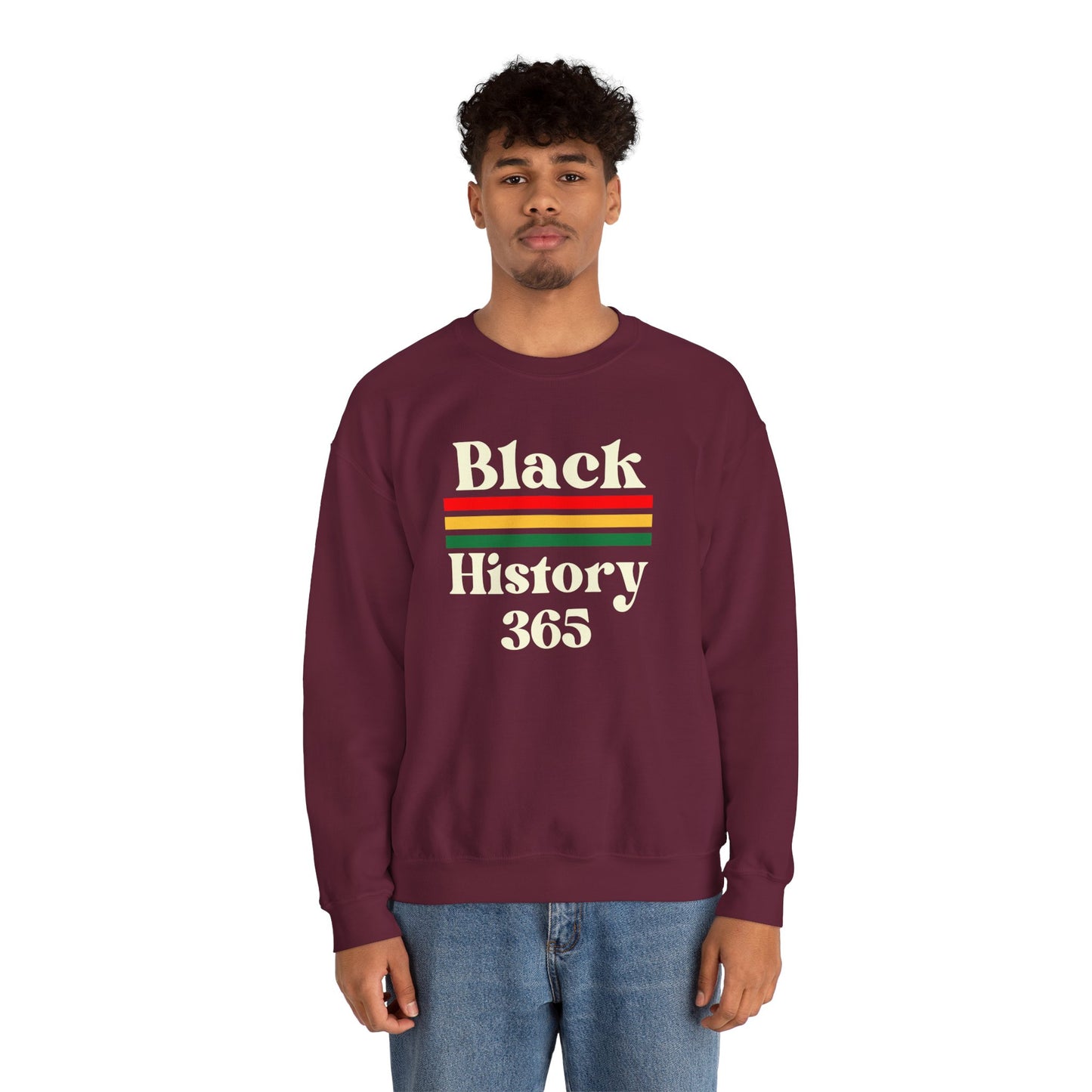 Chefao Black History 365, Unisex Heavy Blend™ Crewneck Sweatshirt