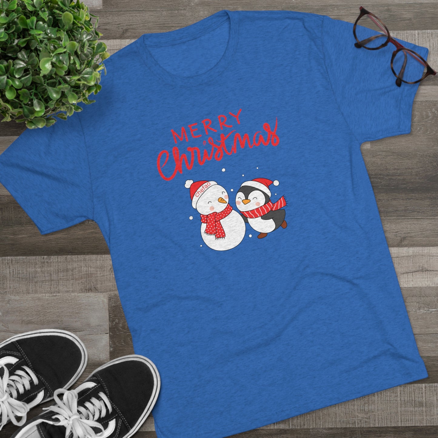 Merry Christmas I, Unisex Tri-Blend Crew Tee