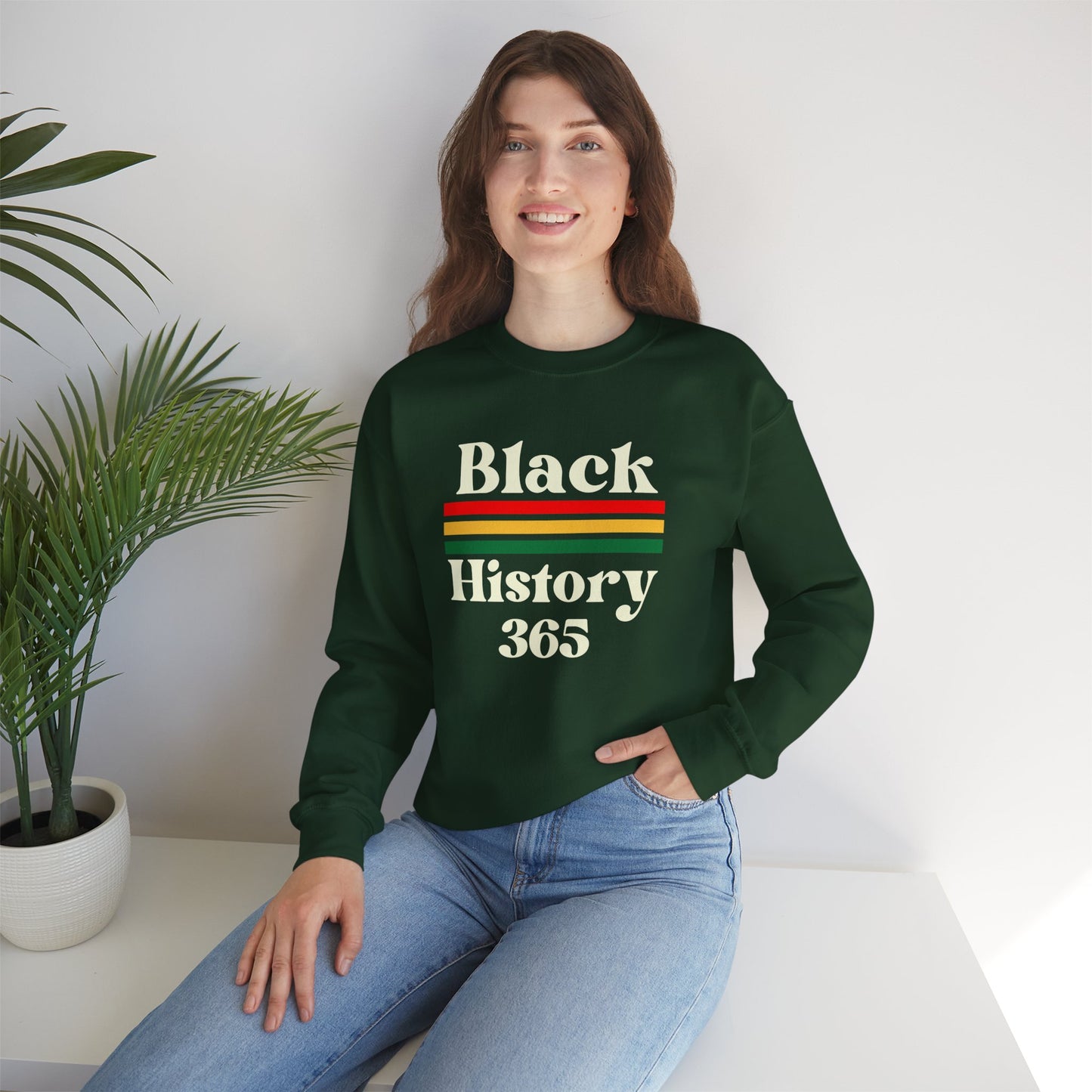 Chefao Black History 365, Unisex Heavy Blend™ Crewneck Sweatshirt