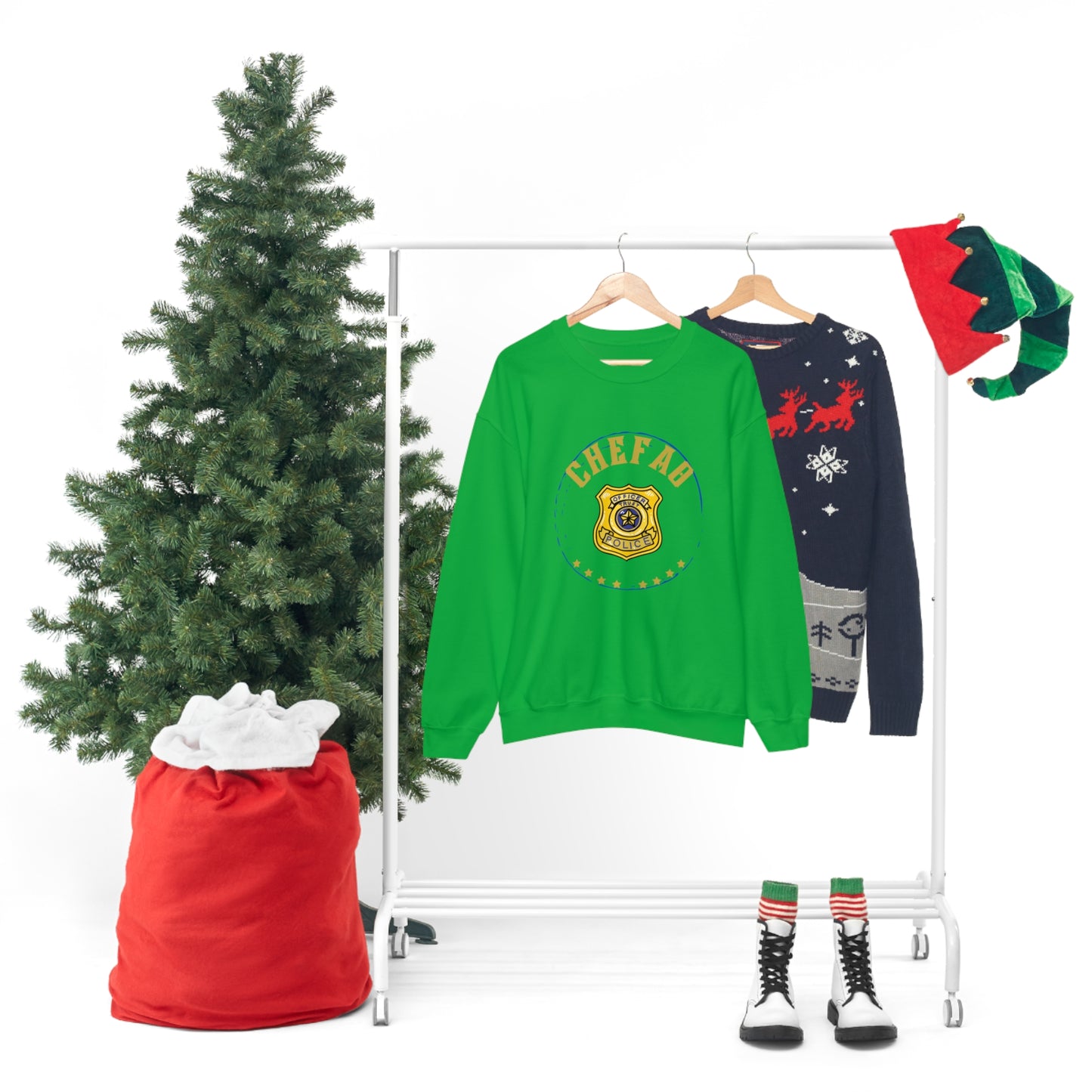 Chefao Police I, Unisex Heavy Blend Crewneck Sweatshirt