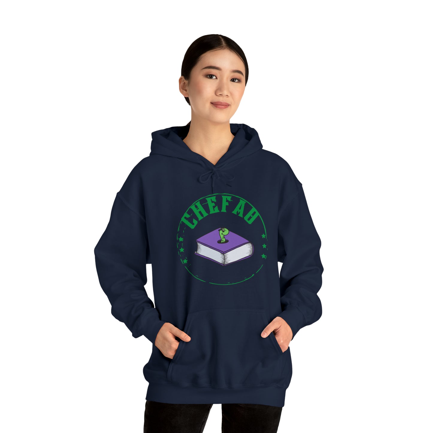 Chefao Bookworm I, Unisex Heavy Blend Hooded Sweatshirt