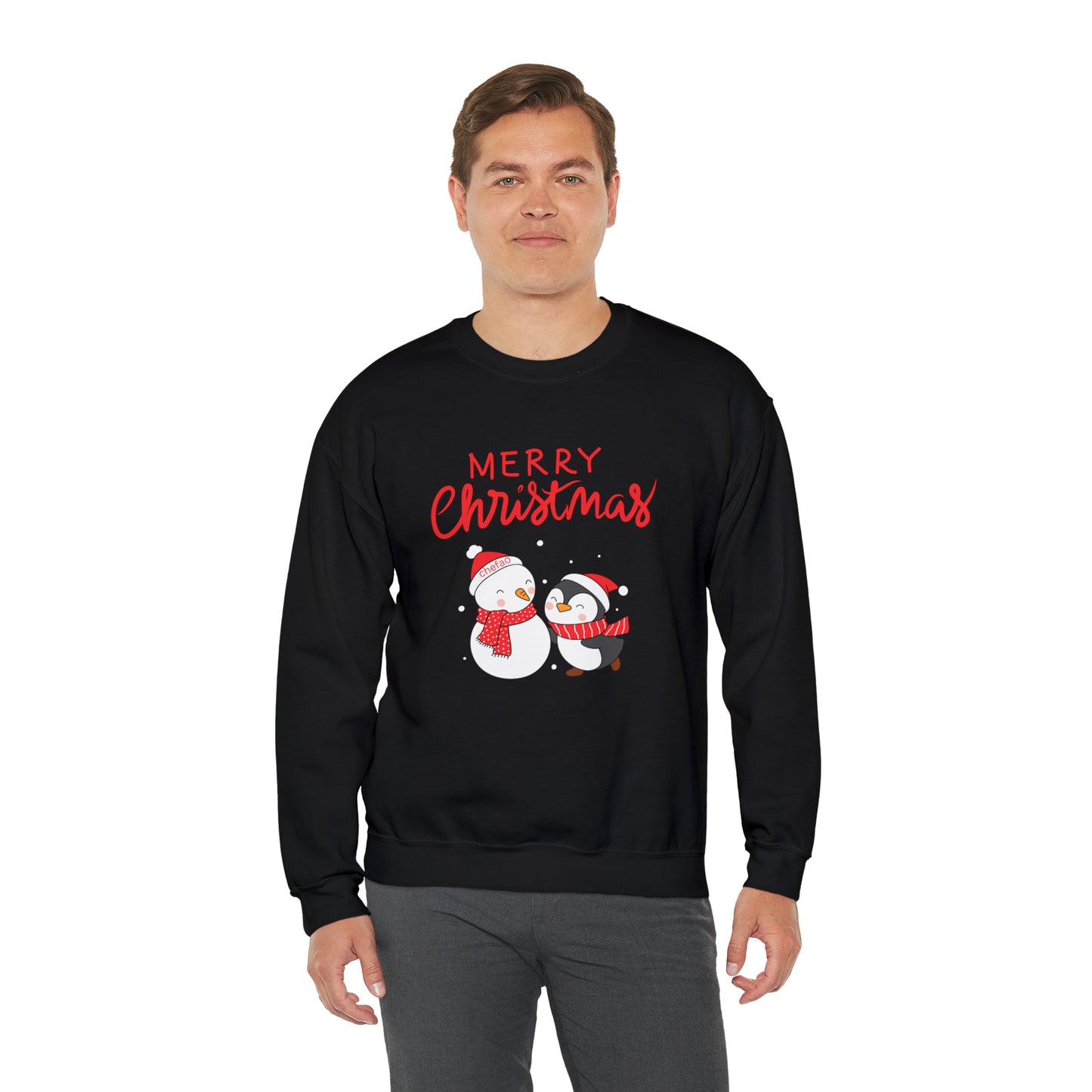 Merry Christmas I, Unisex Heavy Blend Crewneck Sweatshirt
