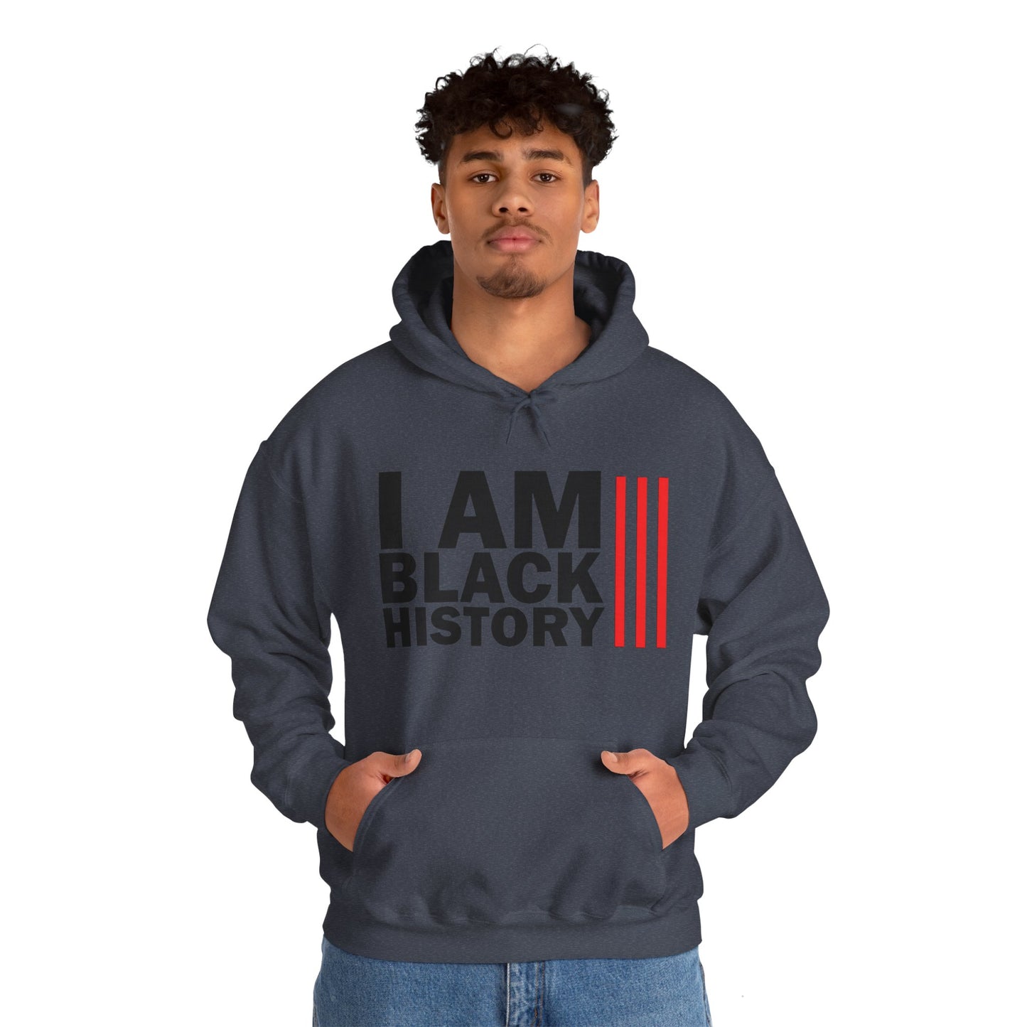 Chefao I Am Black History I, Unisex Heavy Blend Hooded Sweatshirt
