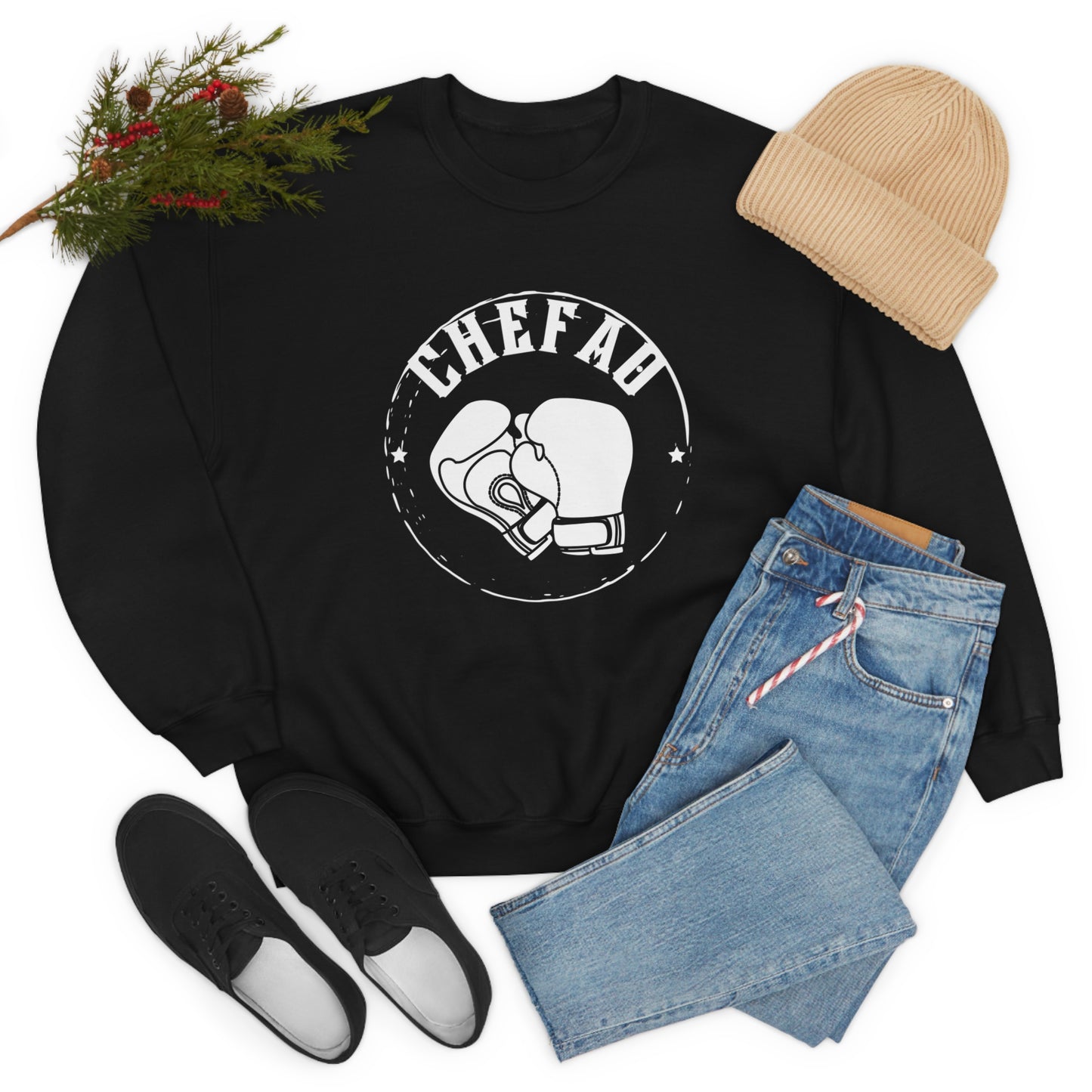 Chefao Boxing I, Unisex Heavy Blend Crewneck Sweatshirt