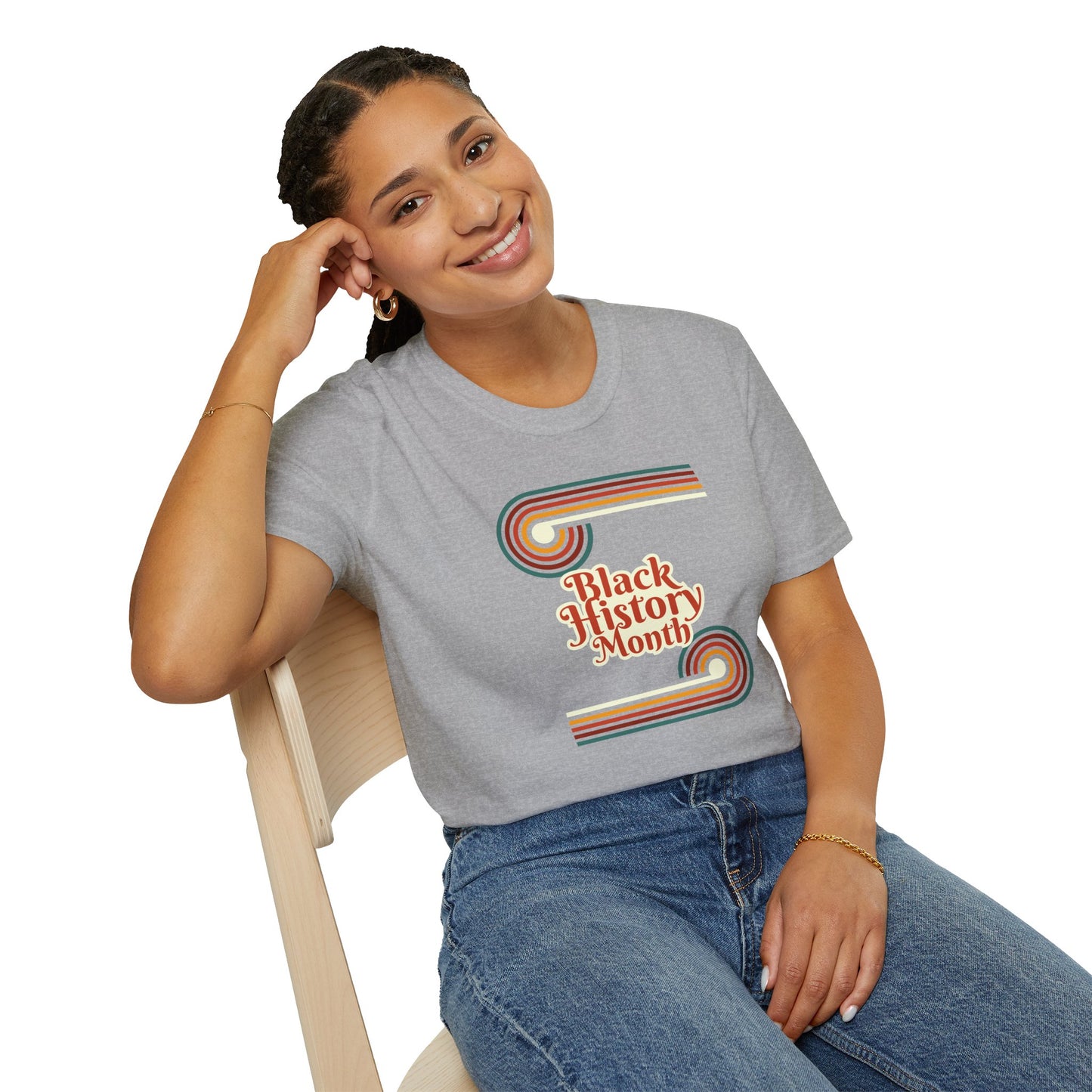 Chefao Retro Black History Month Emblem I, Unisex Softstyle T-Shirt