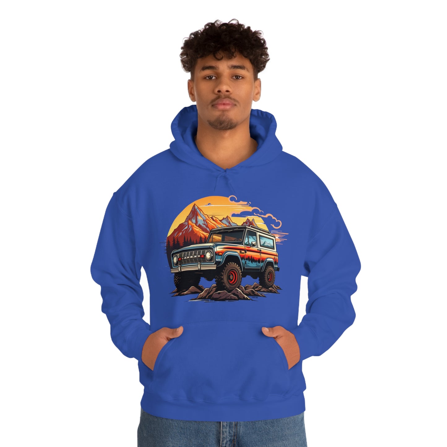 Retro, Rugged Charm, Unisex Heavy Blend Hooded Sweatshirt