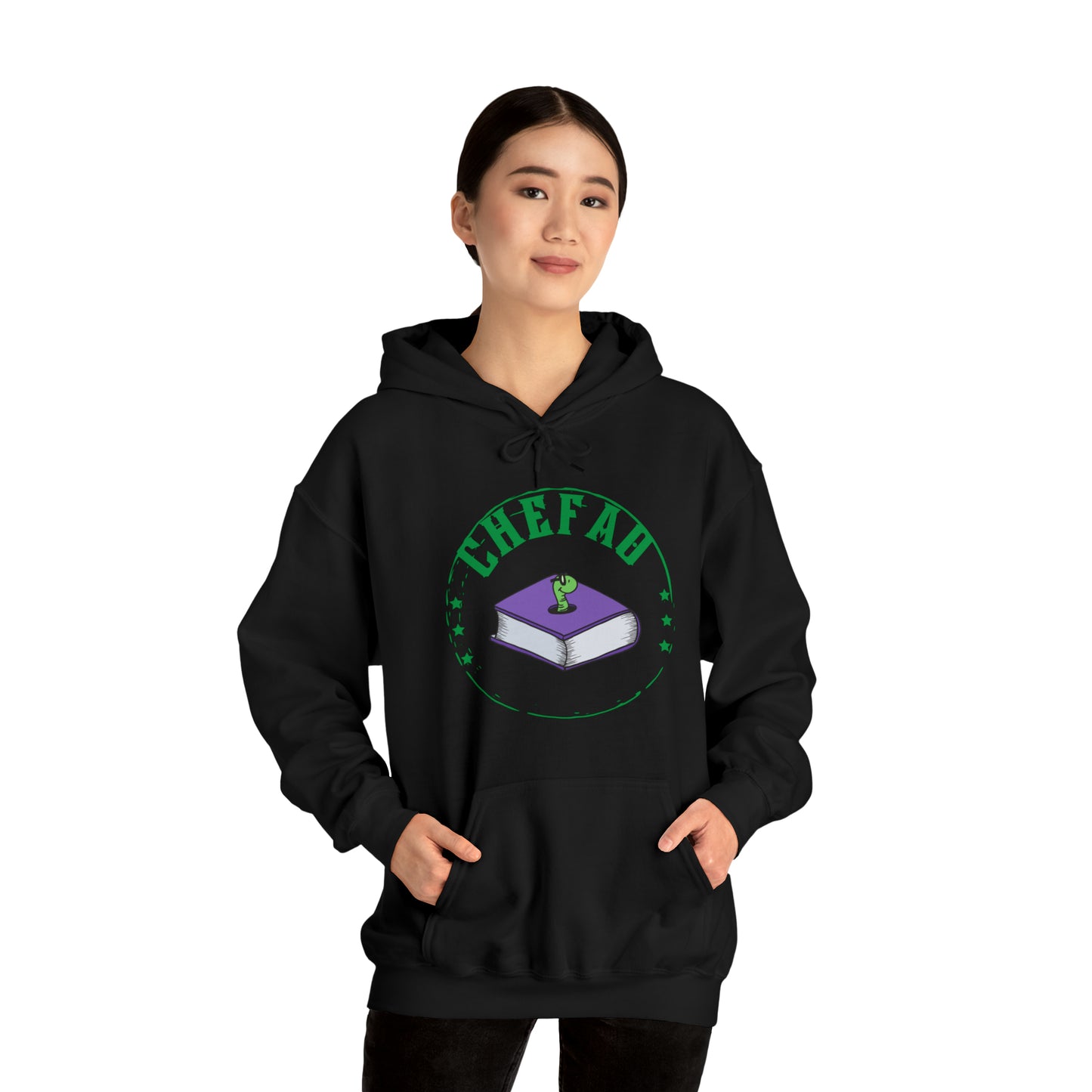 Chefao Bookworm I, Unisex Heavy Blend Hooded Sweatshirt