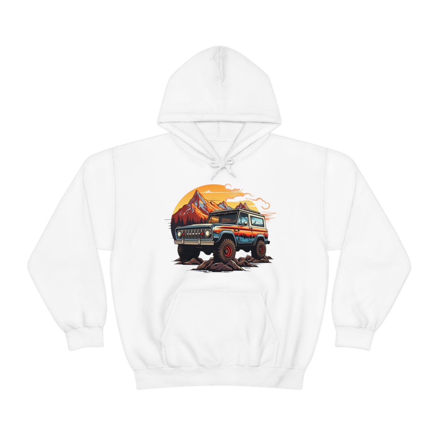 Retro, Rugged Charm, Unisex Heavy Blend Hooded Sweatshirt