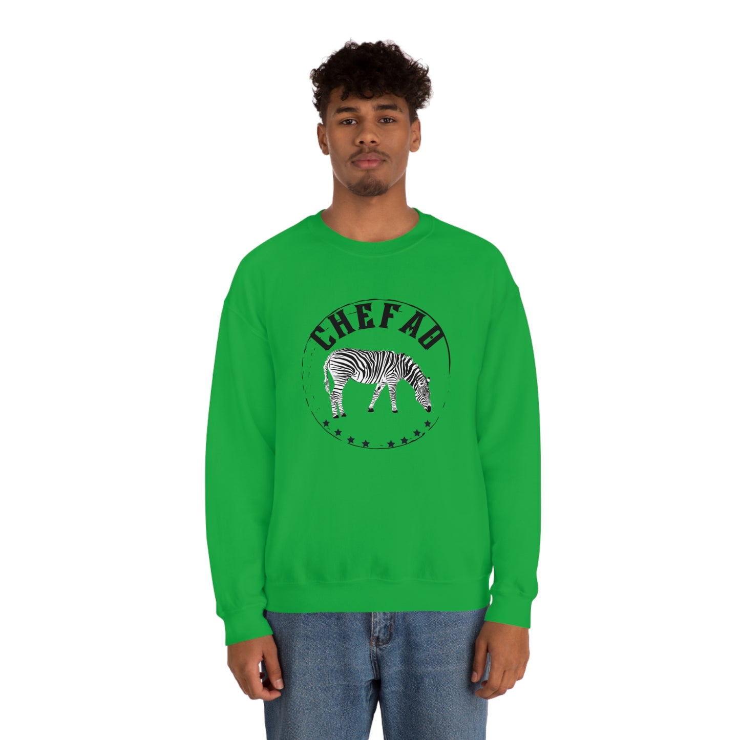 Chefao Zebra I, Unisex Heavy Blend Crewneck Sweatshirt