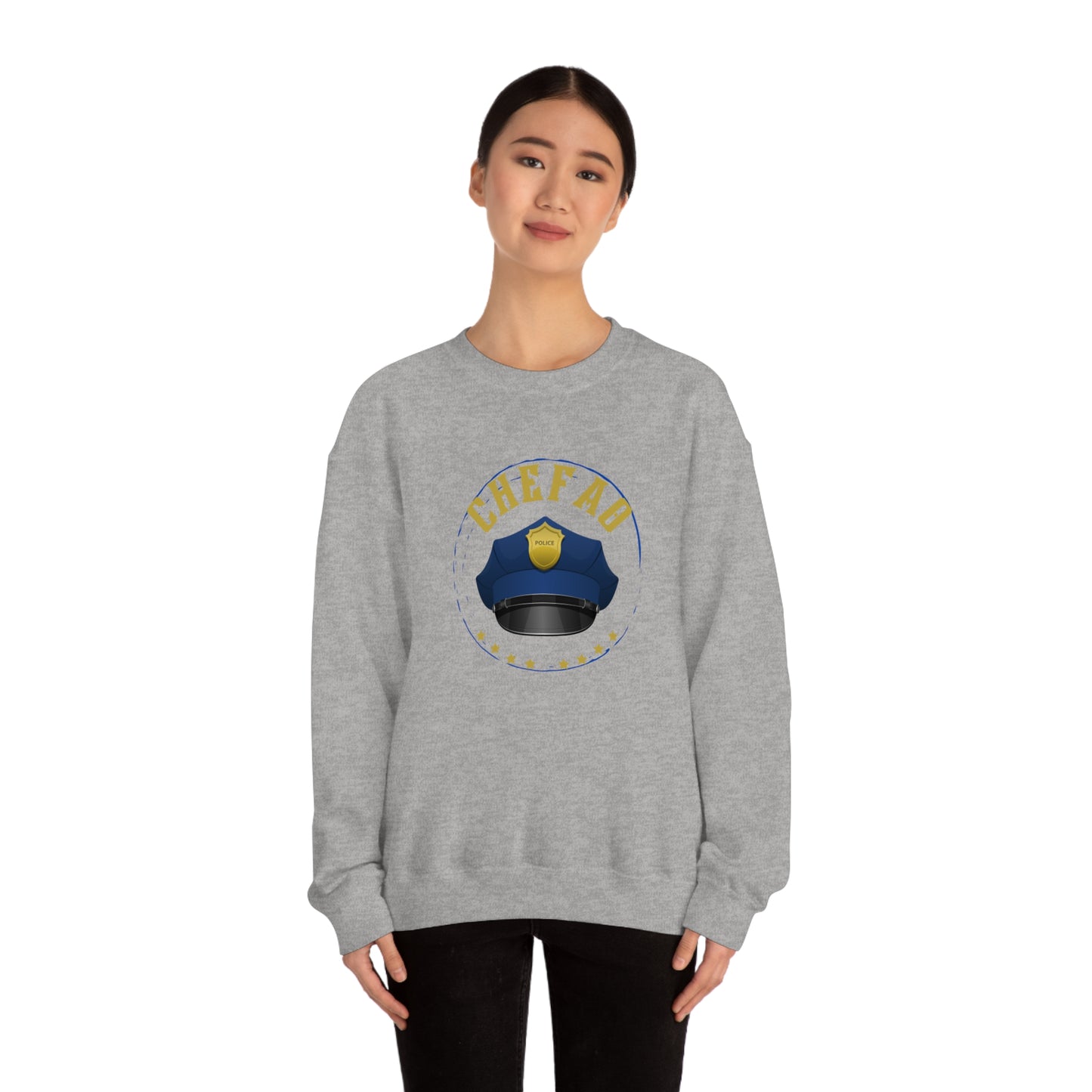 Chefao Police III, Unisex Heavy Blend Crewneck Sweatshirt