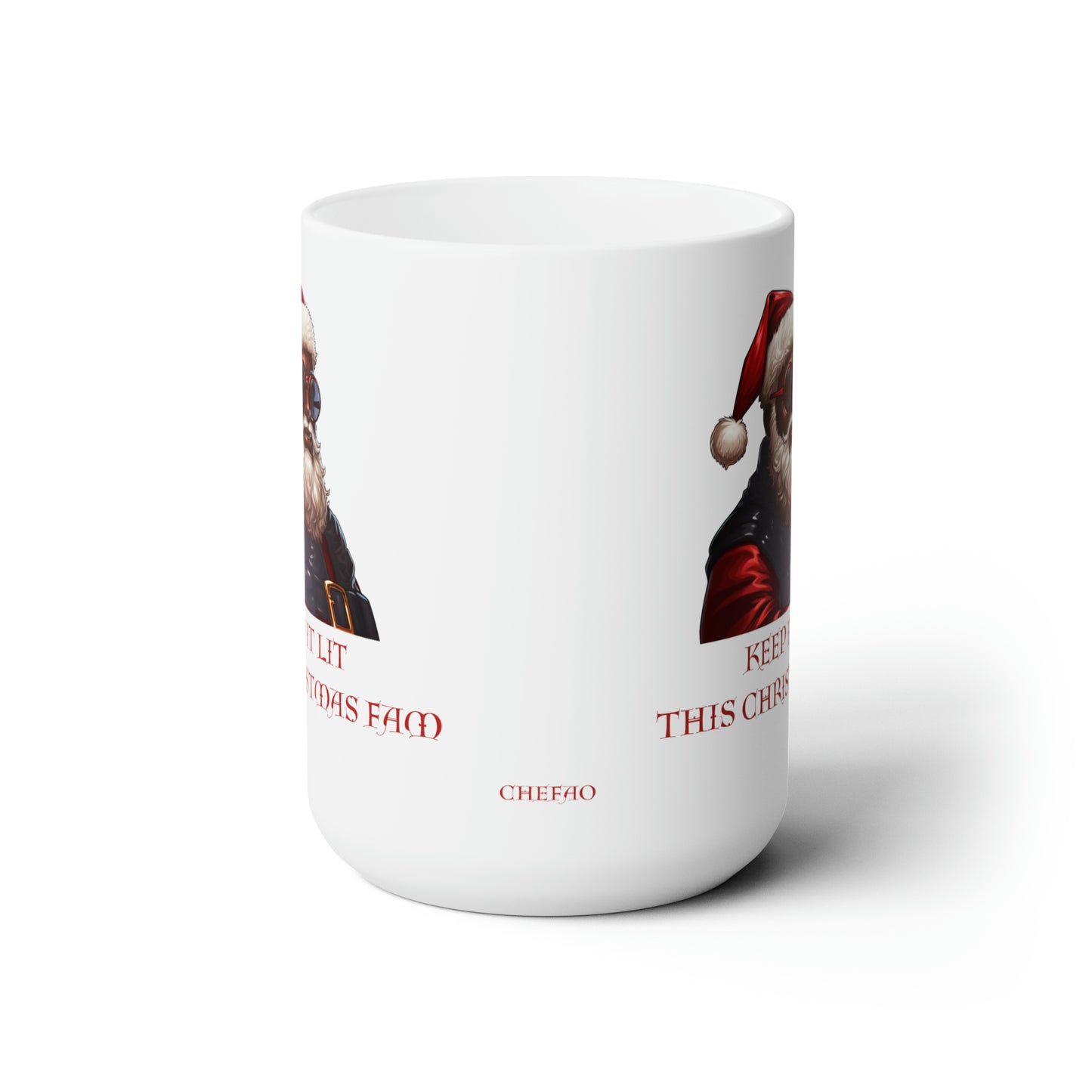 Keep It Lit This Christmas Fam, Ceramic Mug 15oz